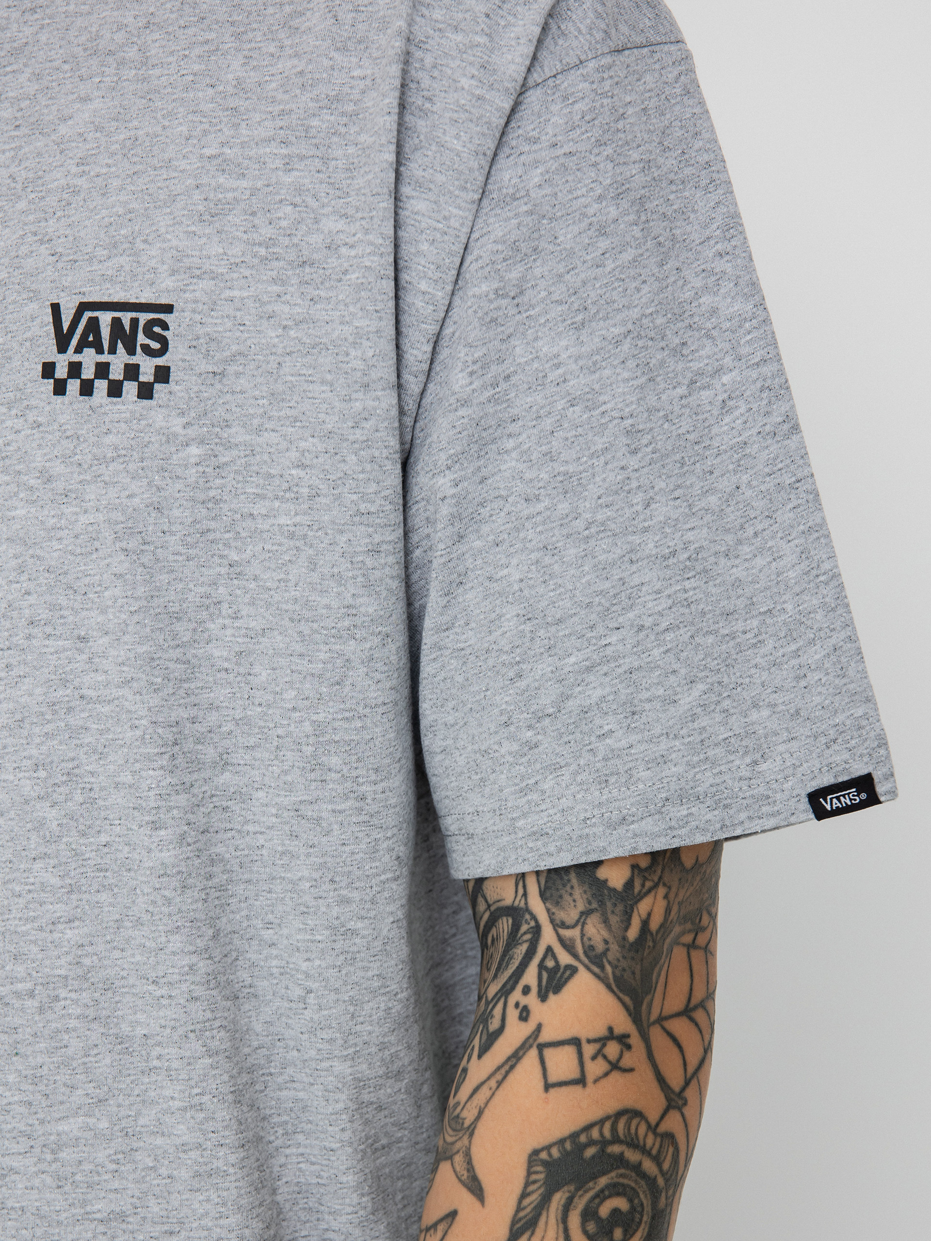 Tričko Vans Left Chest Logo II (athletic heather/black)