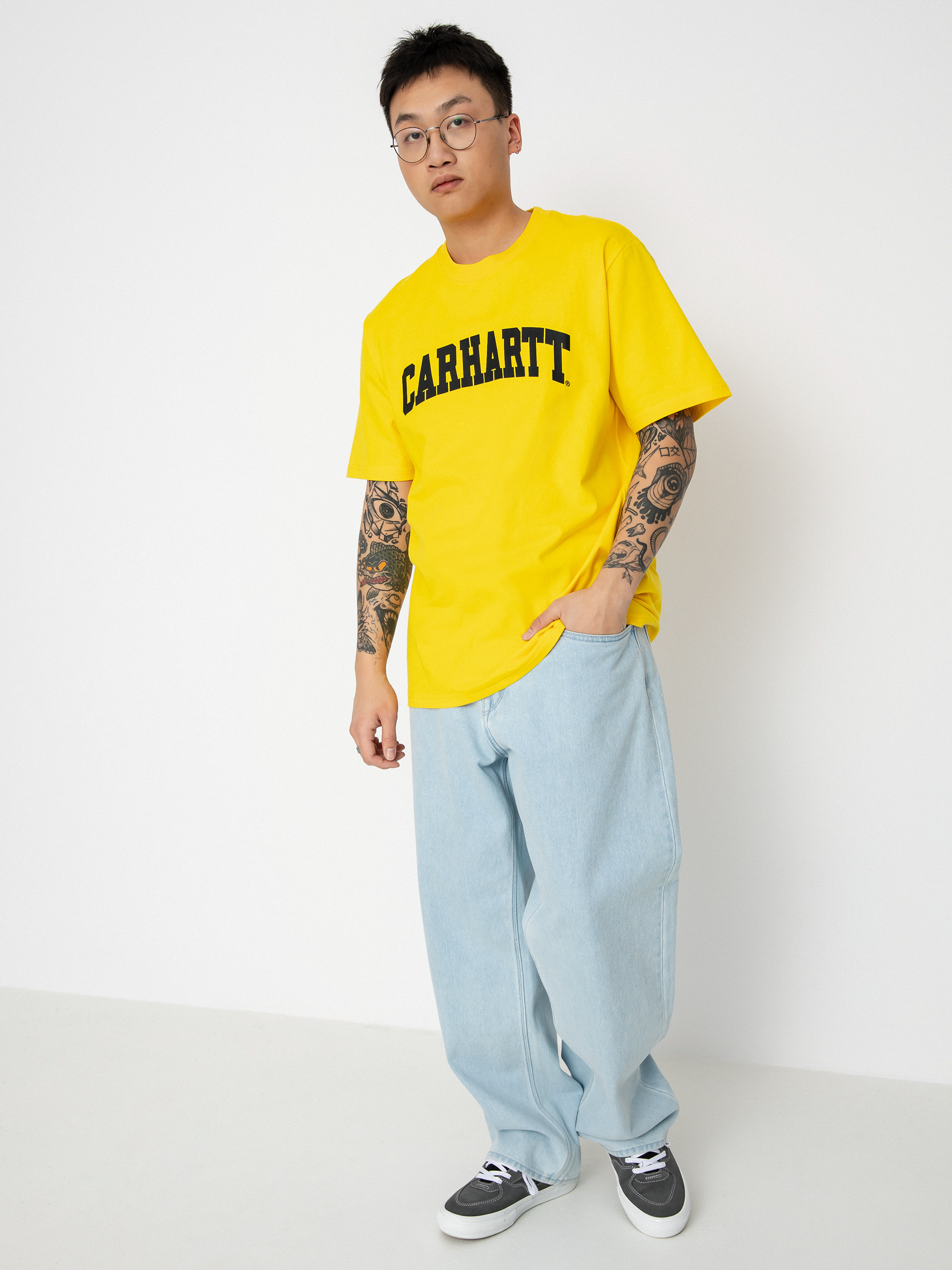 Tričko Carhartt WIP University (buttercup/black)