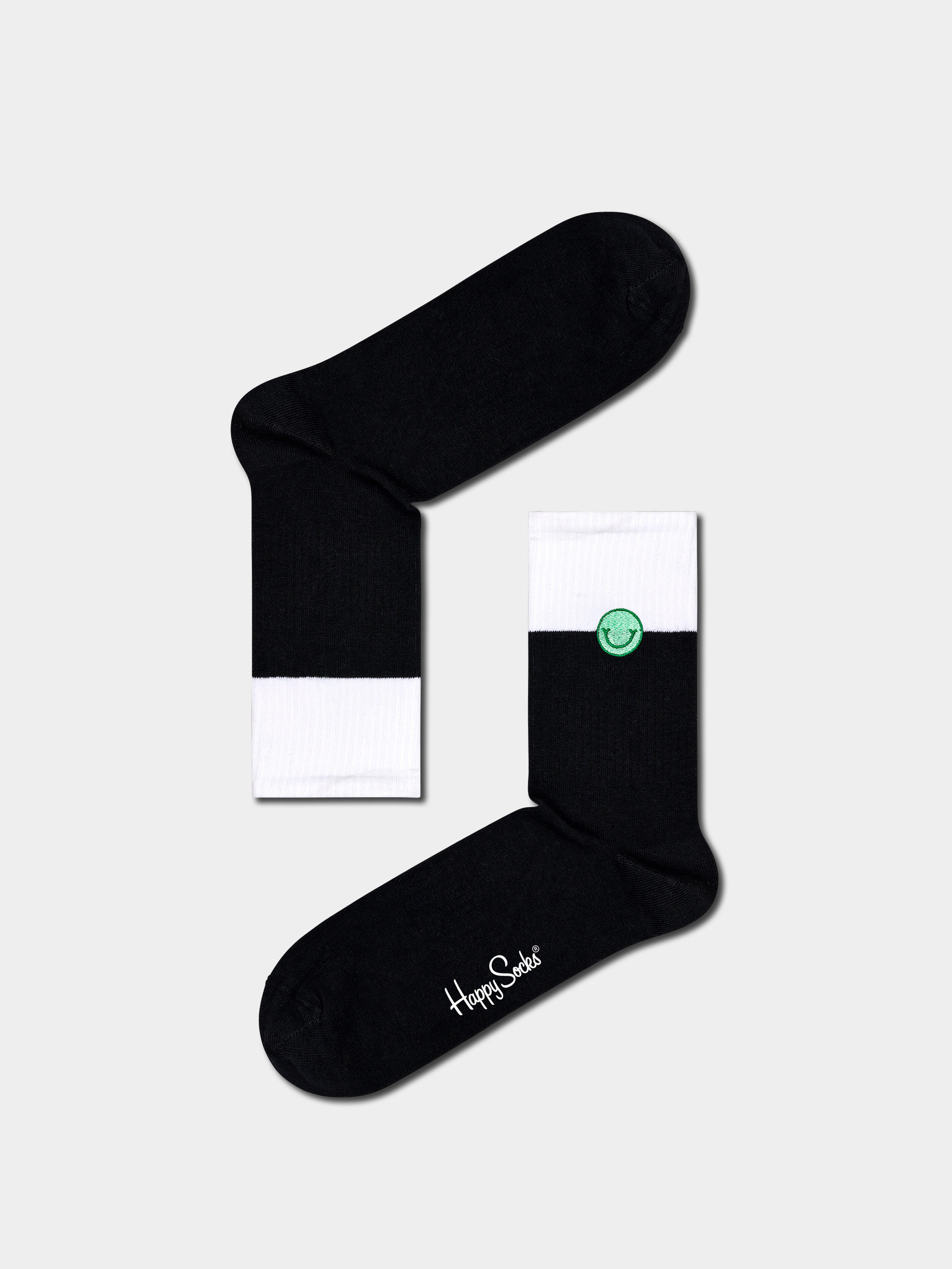 Ponožky Happy Socks Happy Blocked 3/4 Crew (black)