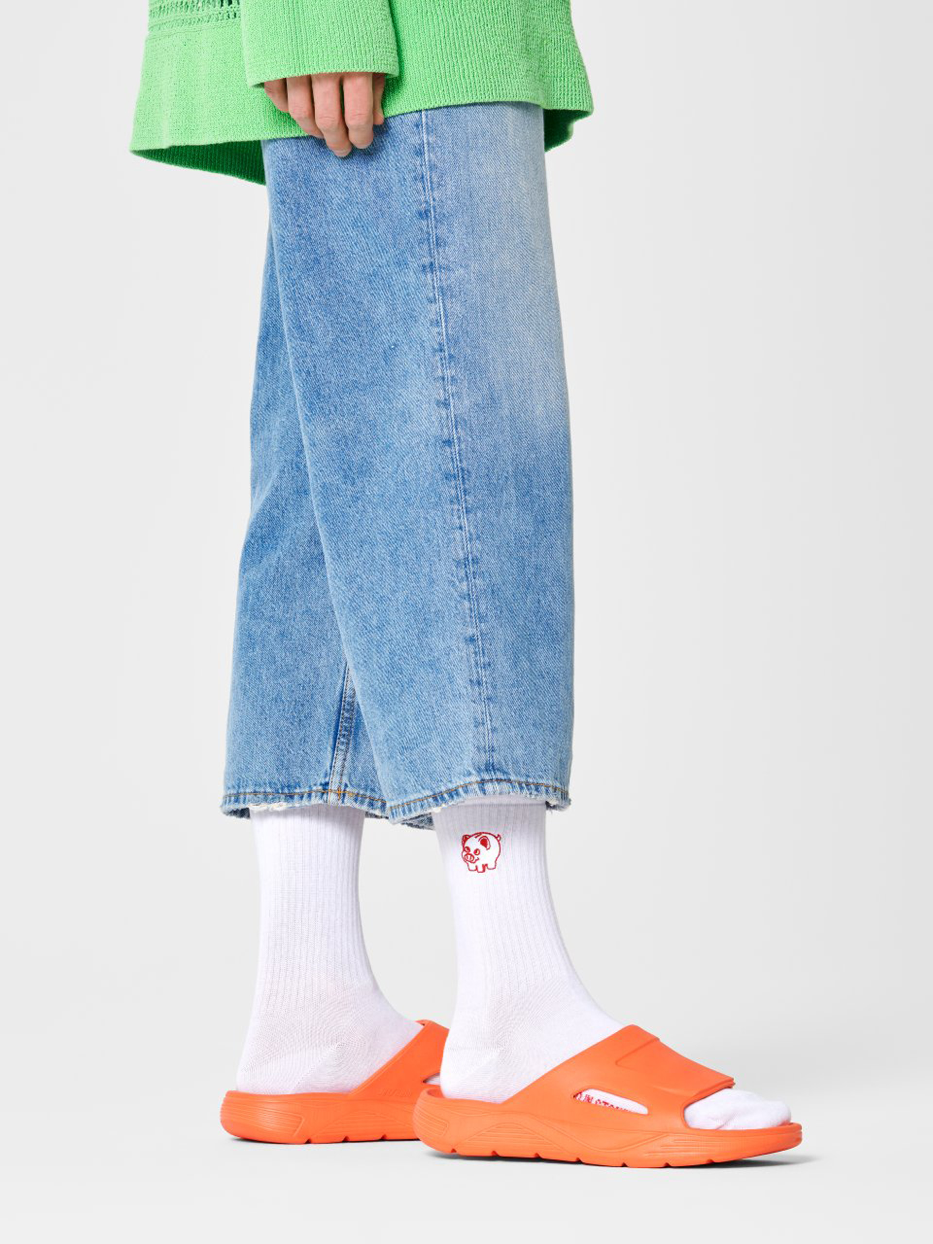 Ponožky Happy Socks Dollar Sign 3/4 Crew (white)