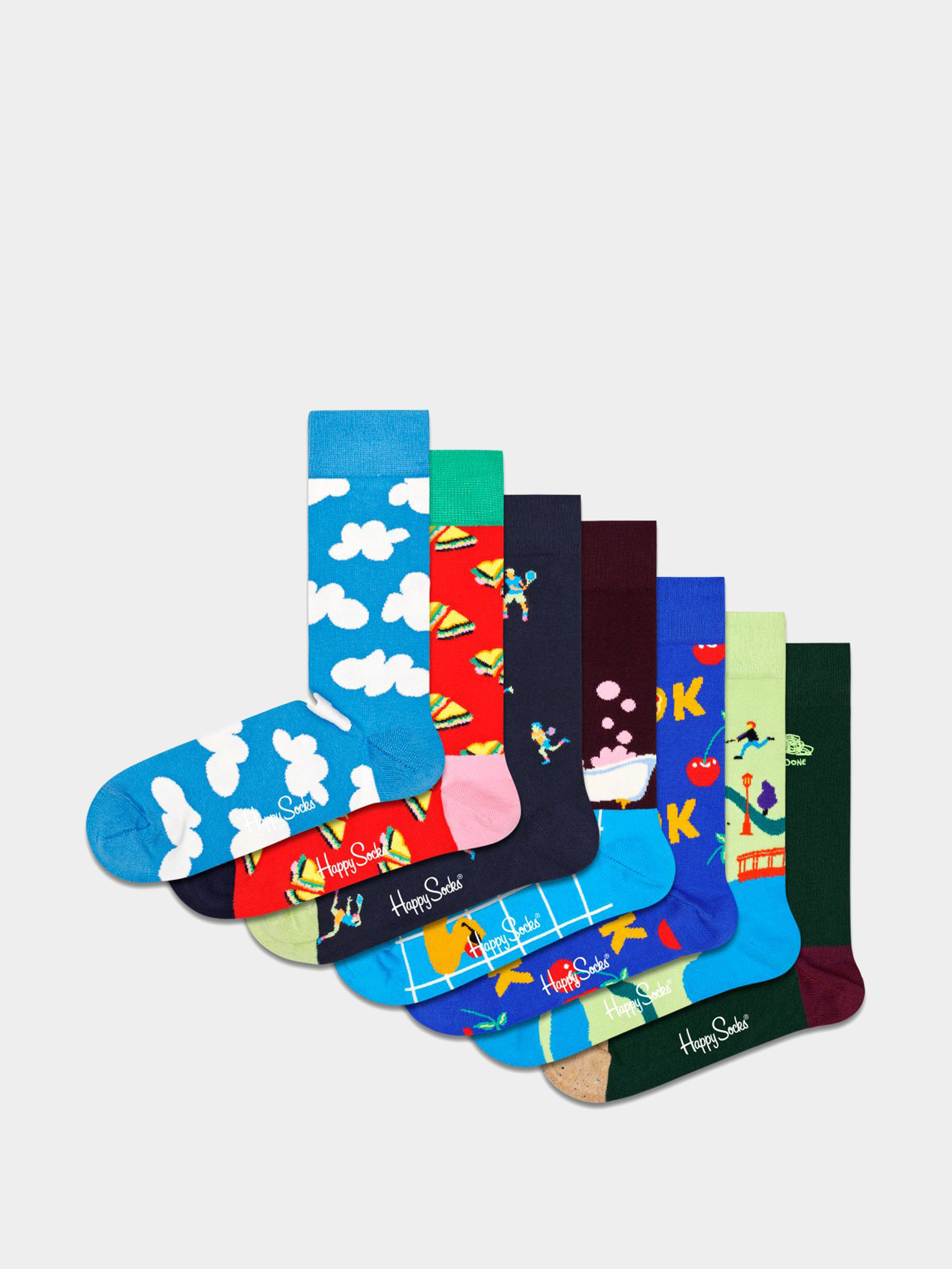 Ponožky Happy Socks 7 Pack 7 Days Gift Set (light blue)