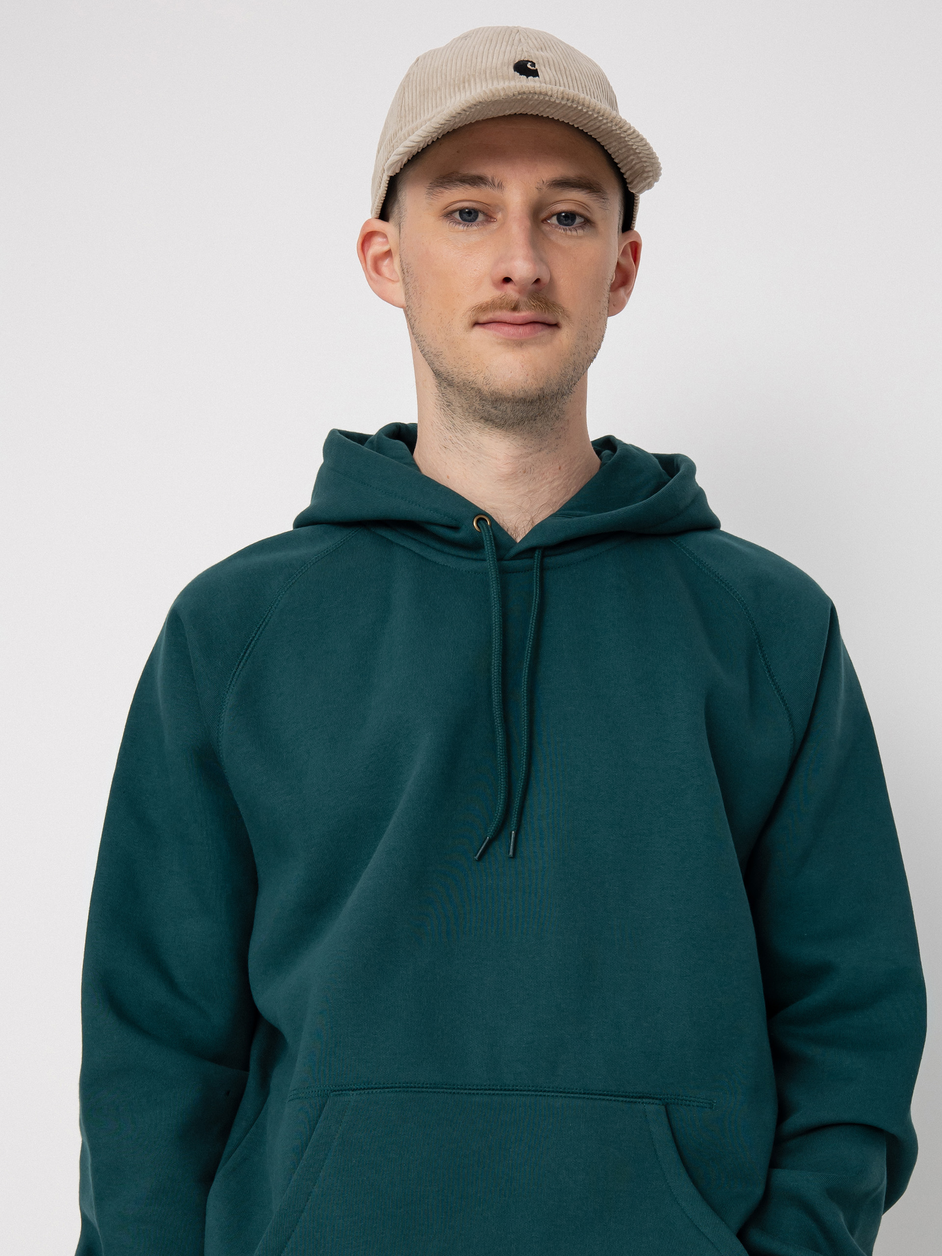 Mikina s kapucí Carhartt WIP Chase HD (botanic/gold)