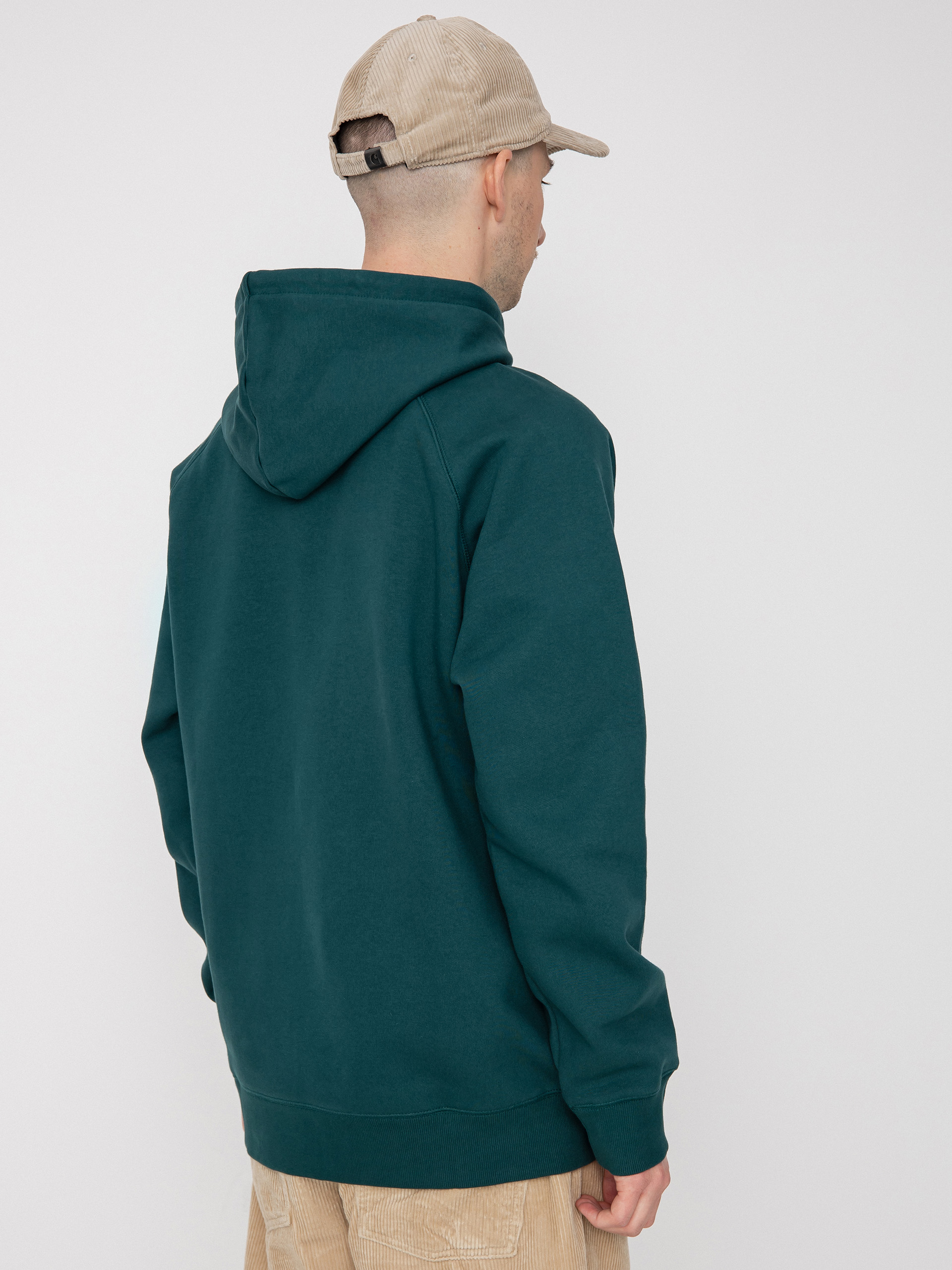 Mikina s kapucí Carhartt WIP Chase HD (botanic/gold)