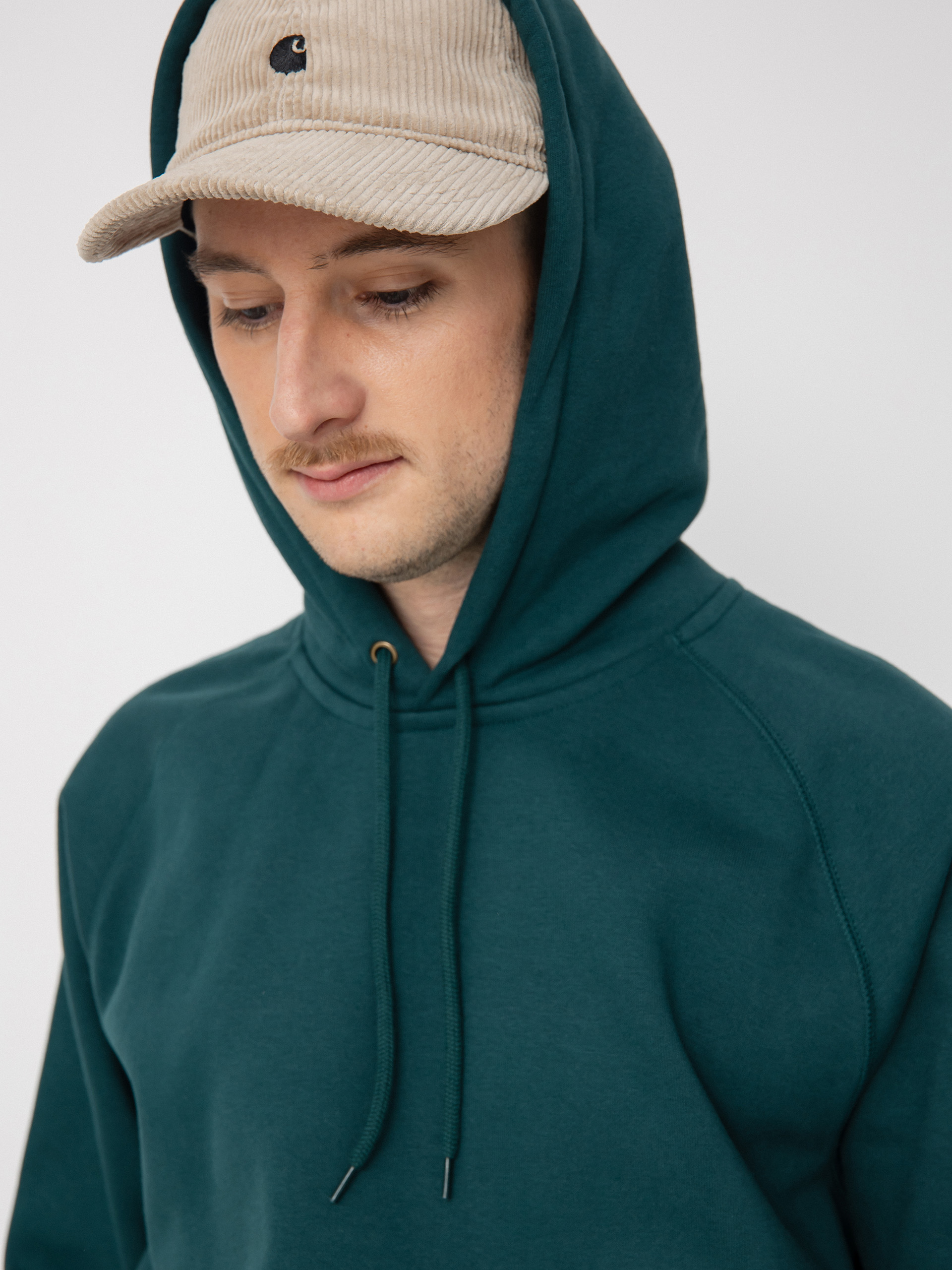 Mikina s kapucí Carhartt WIP Chase HD (botanic/gold)