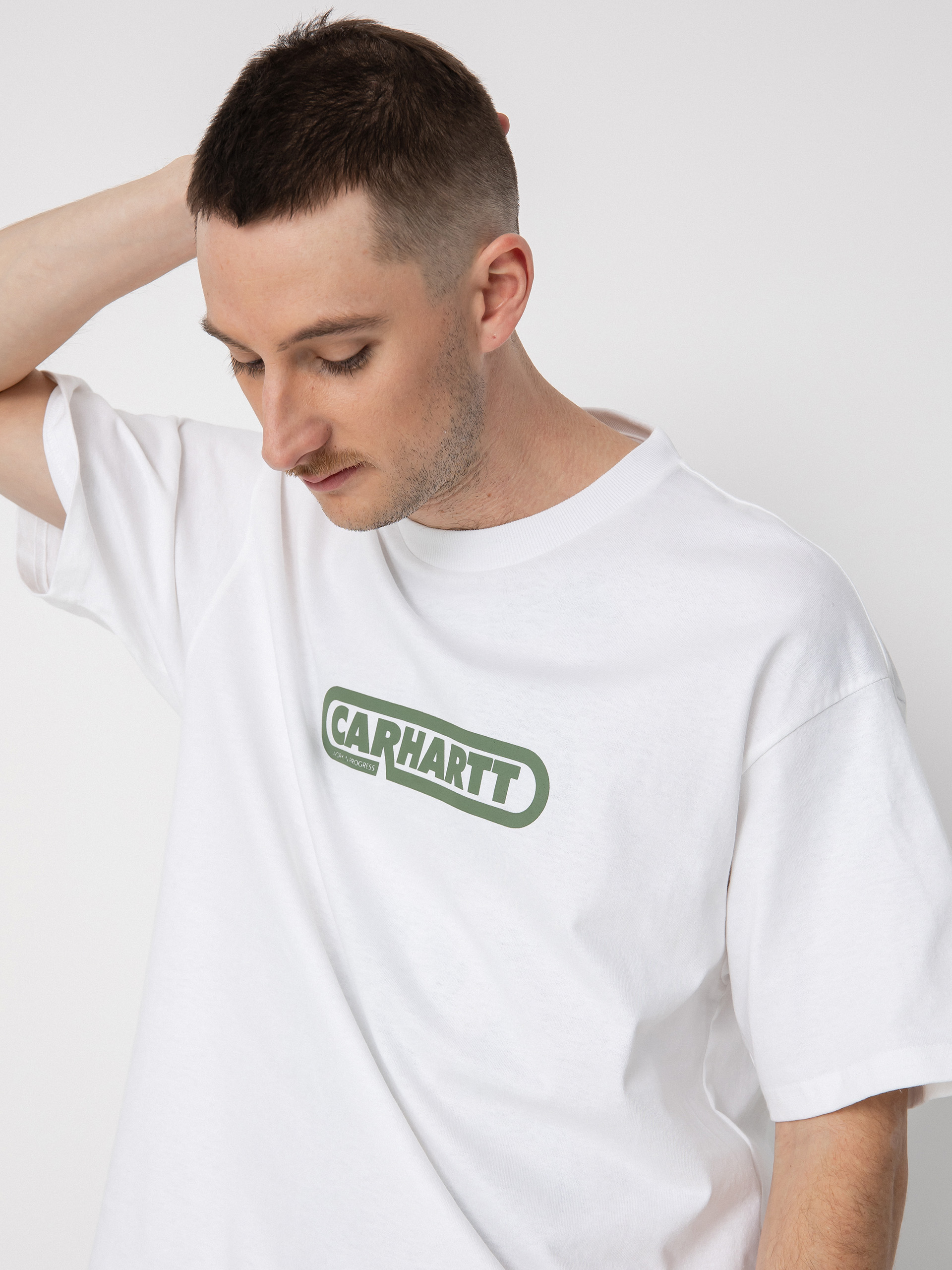 Tričko Carhartt WIP Fuse Script (white/dollar green)