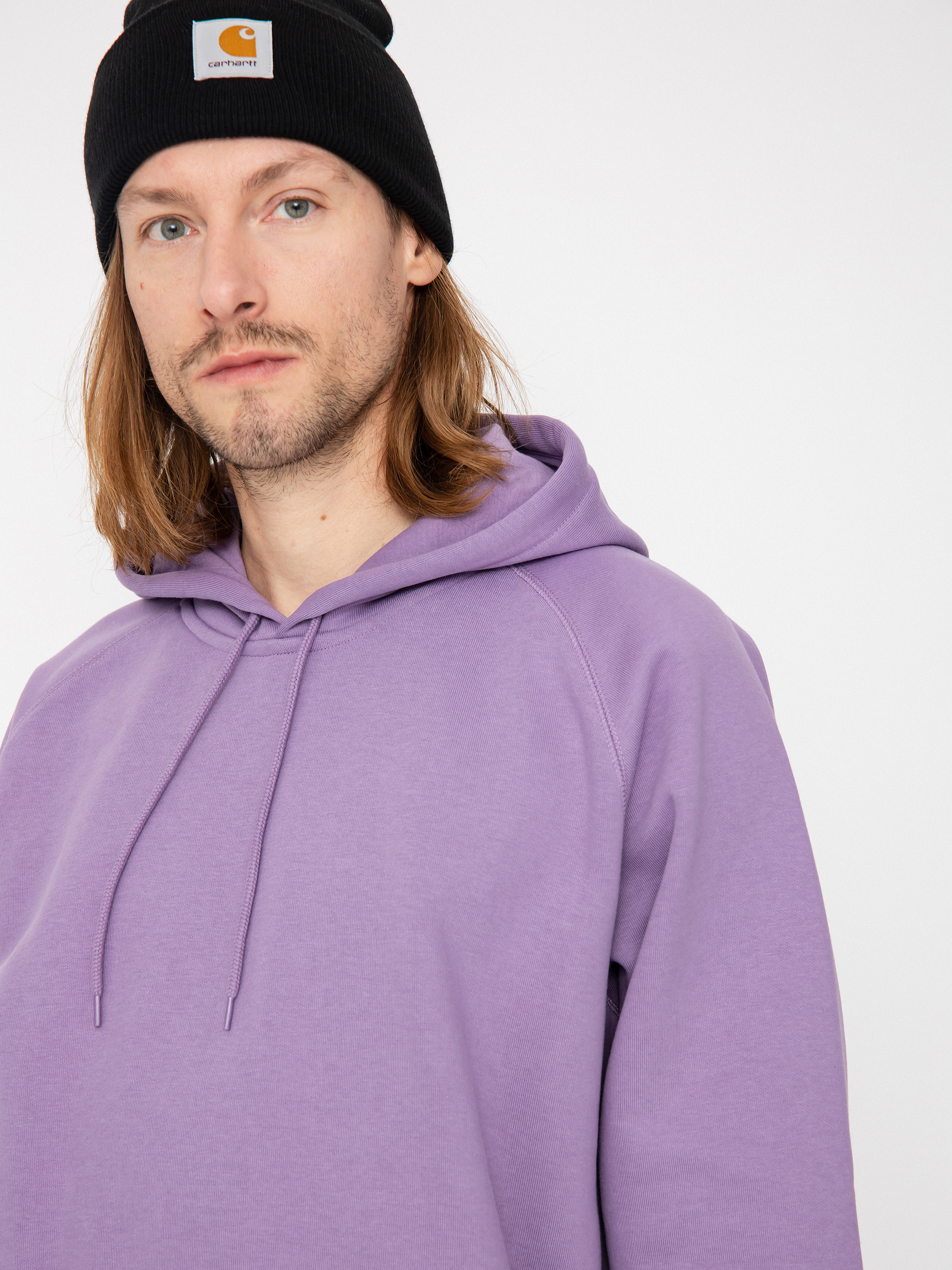 Mikina s kapucí Carhartt WIP Chase HD (violanda/gold)