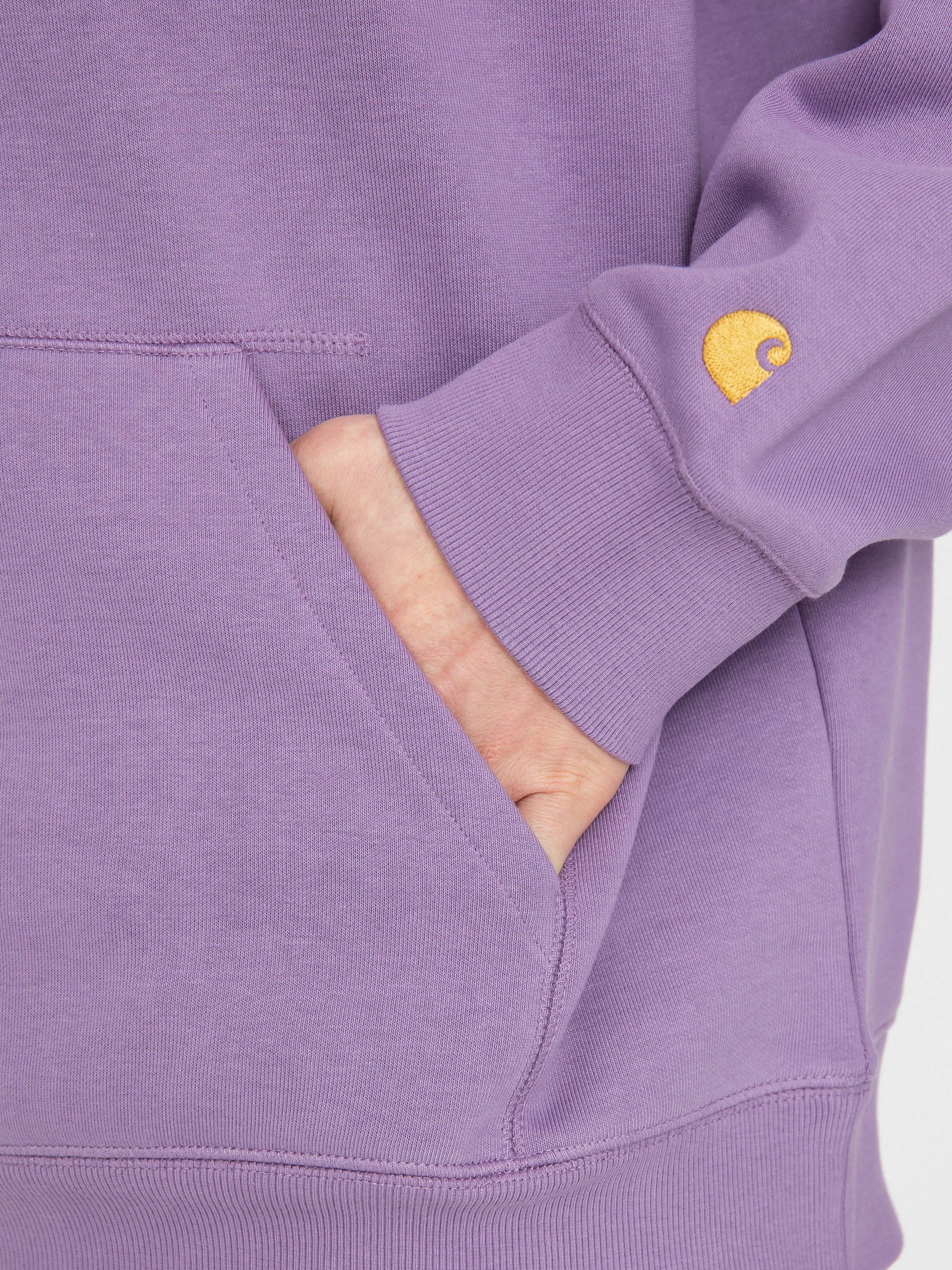 Mikina s kapucí Carhartt WIP Chase HD (violanda/gold)