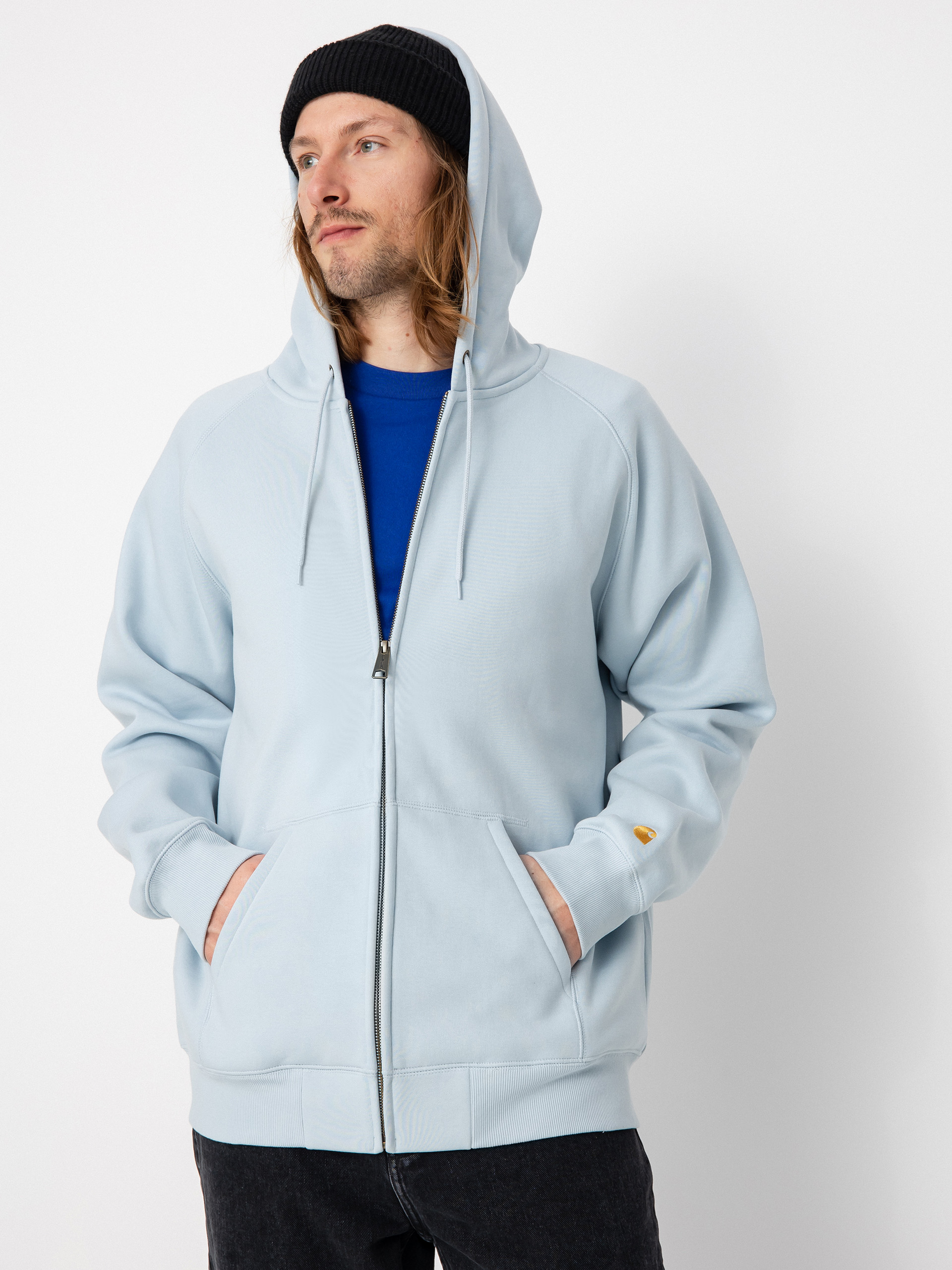 Mikina s kapucí Carhartt WIP Chase ZHD (icarus/gold)