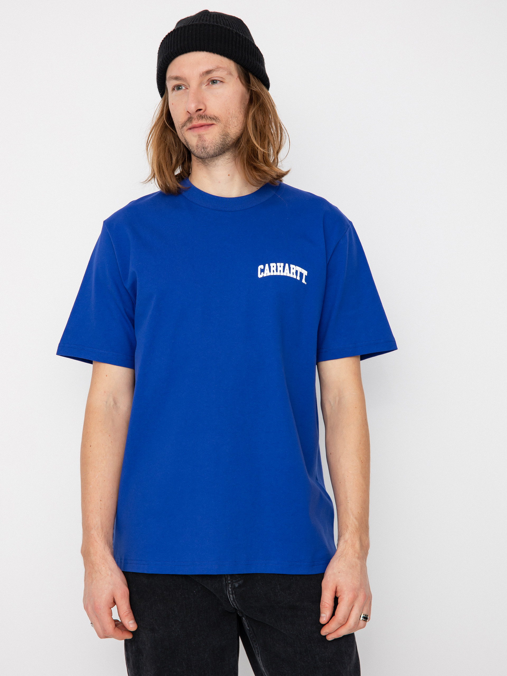 Tričko Carhartt WIP University Script (lazurite/white)