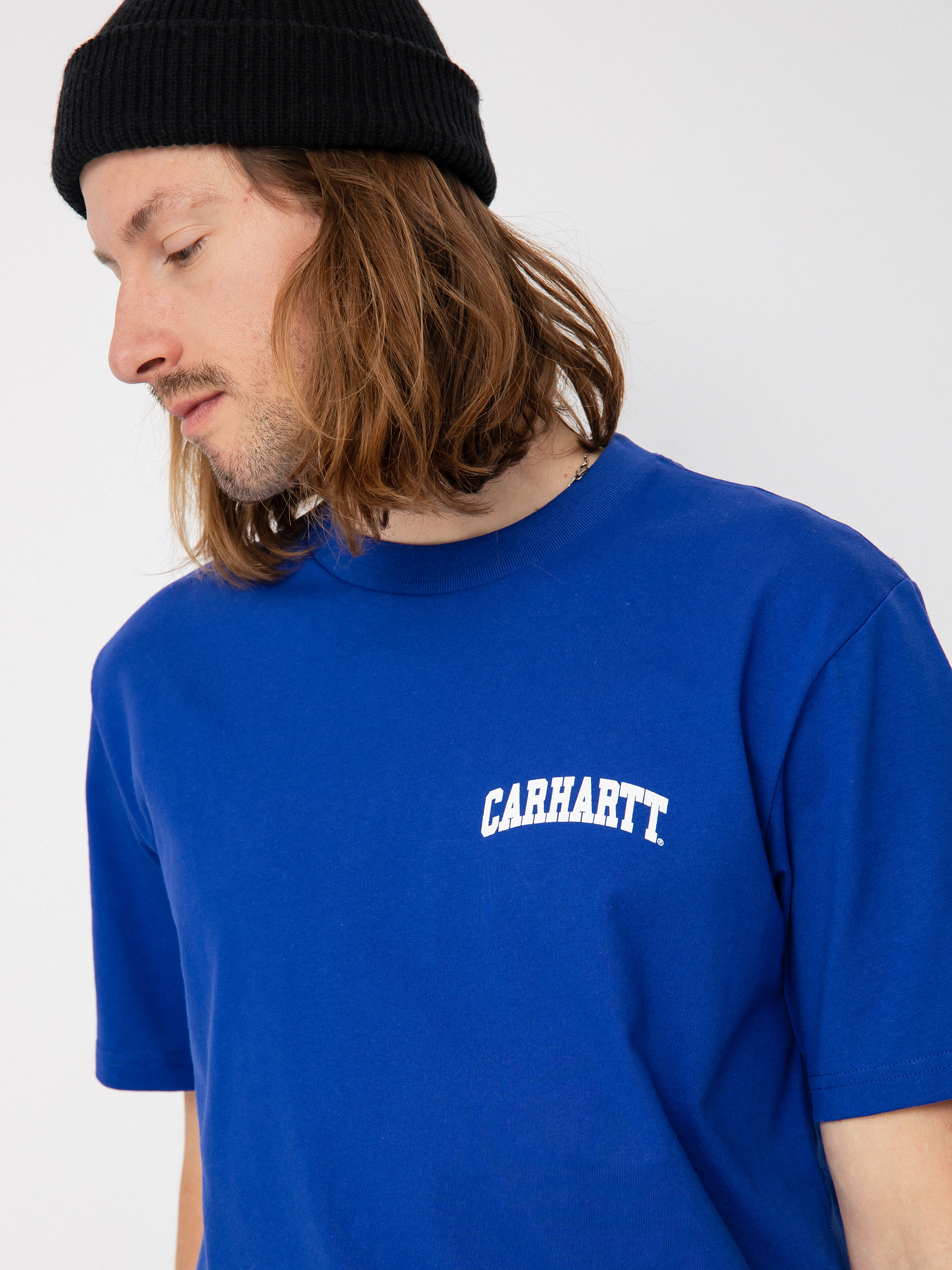 Tričko Carhartt WIP University Script (lazurite/white)