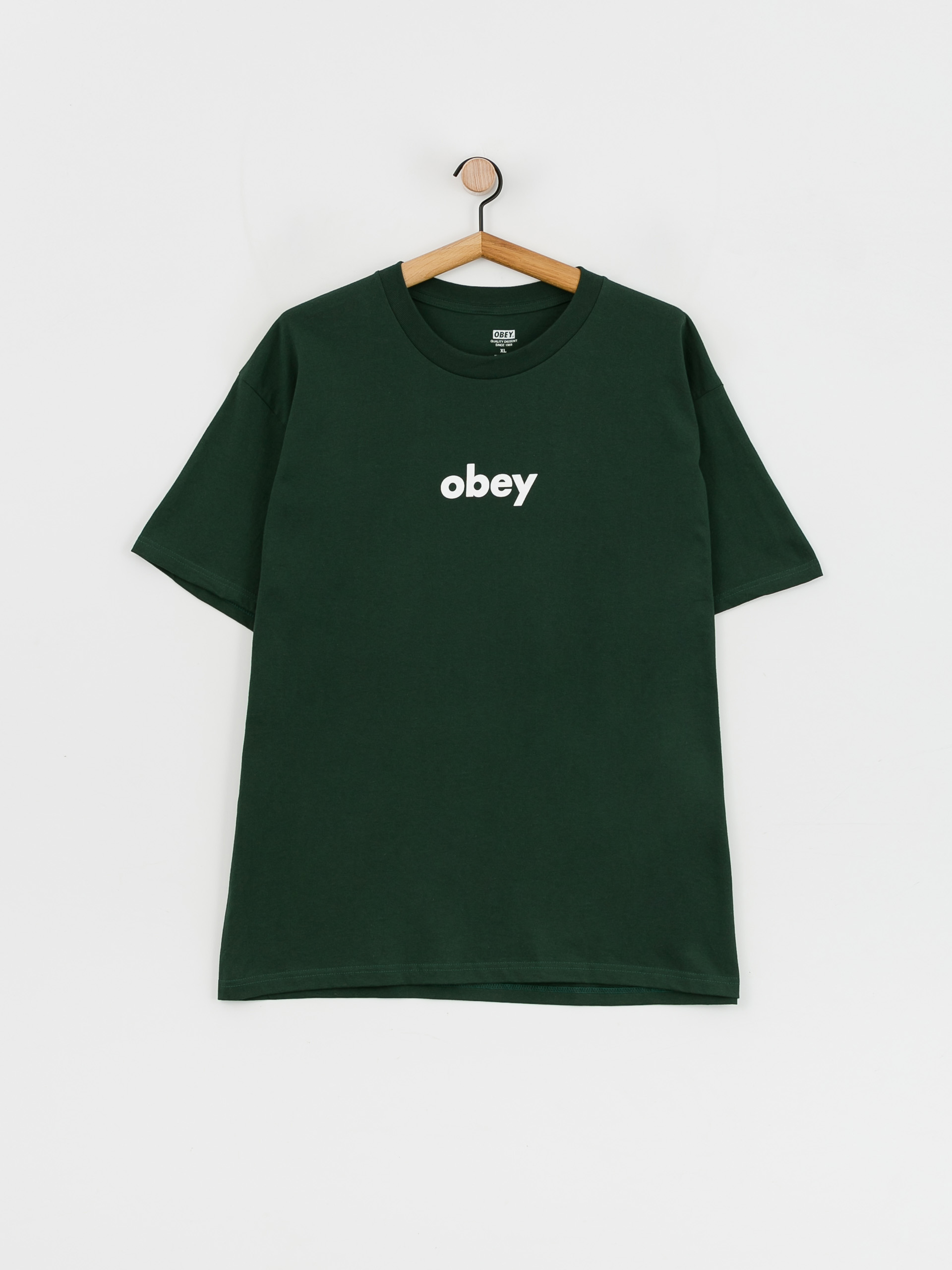 Tričko OBEY Lower Case 2 (forest)