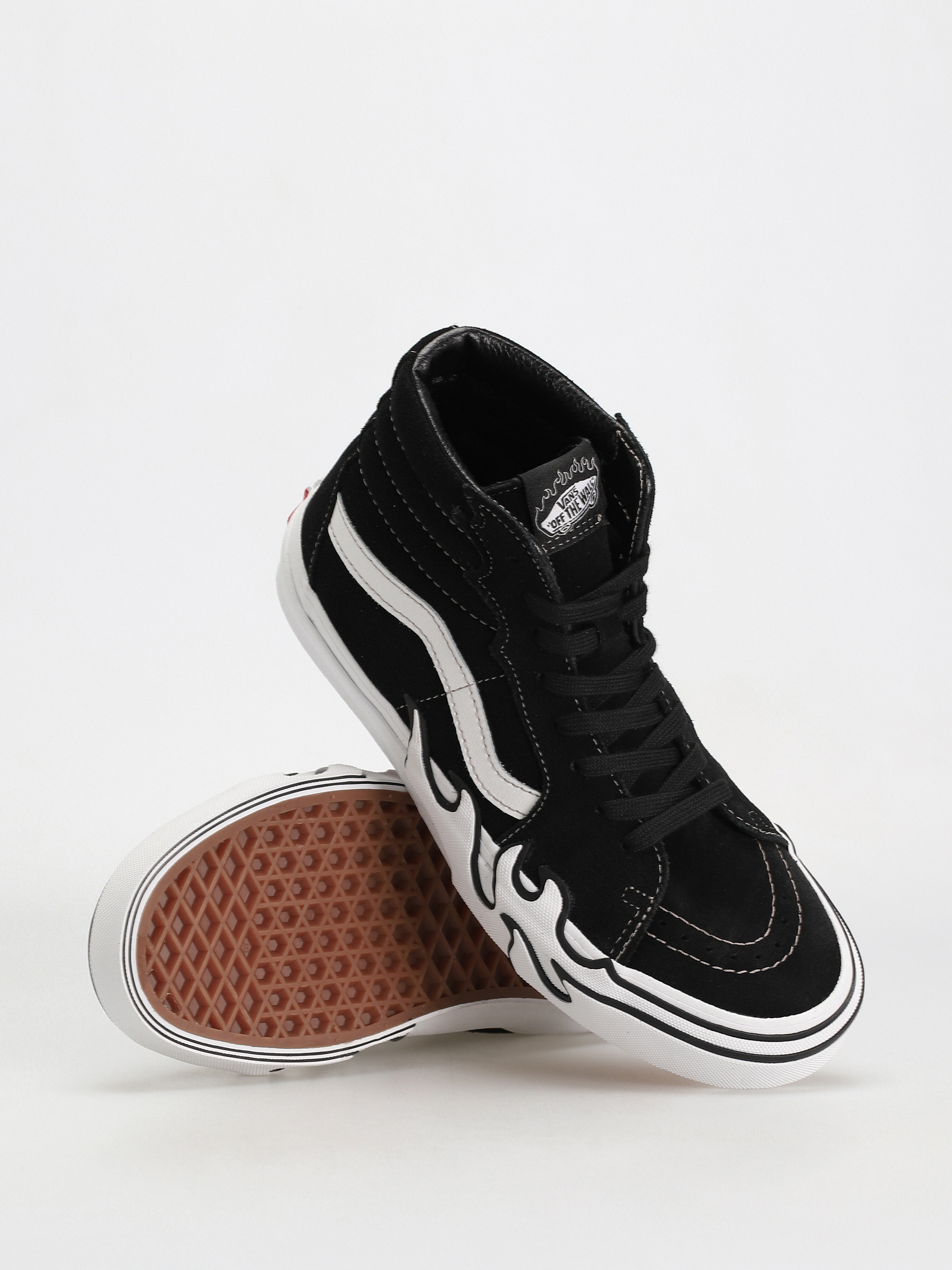 Boty Vans Sk8 Hi Flame (suede black/white)