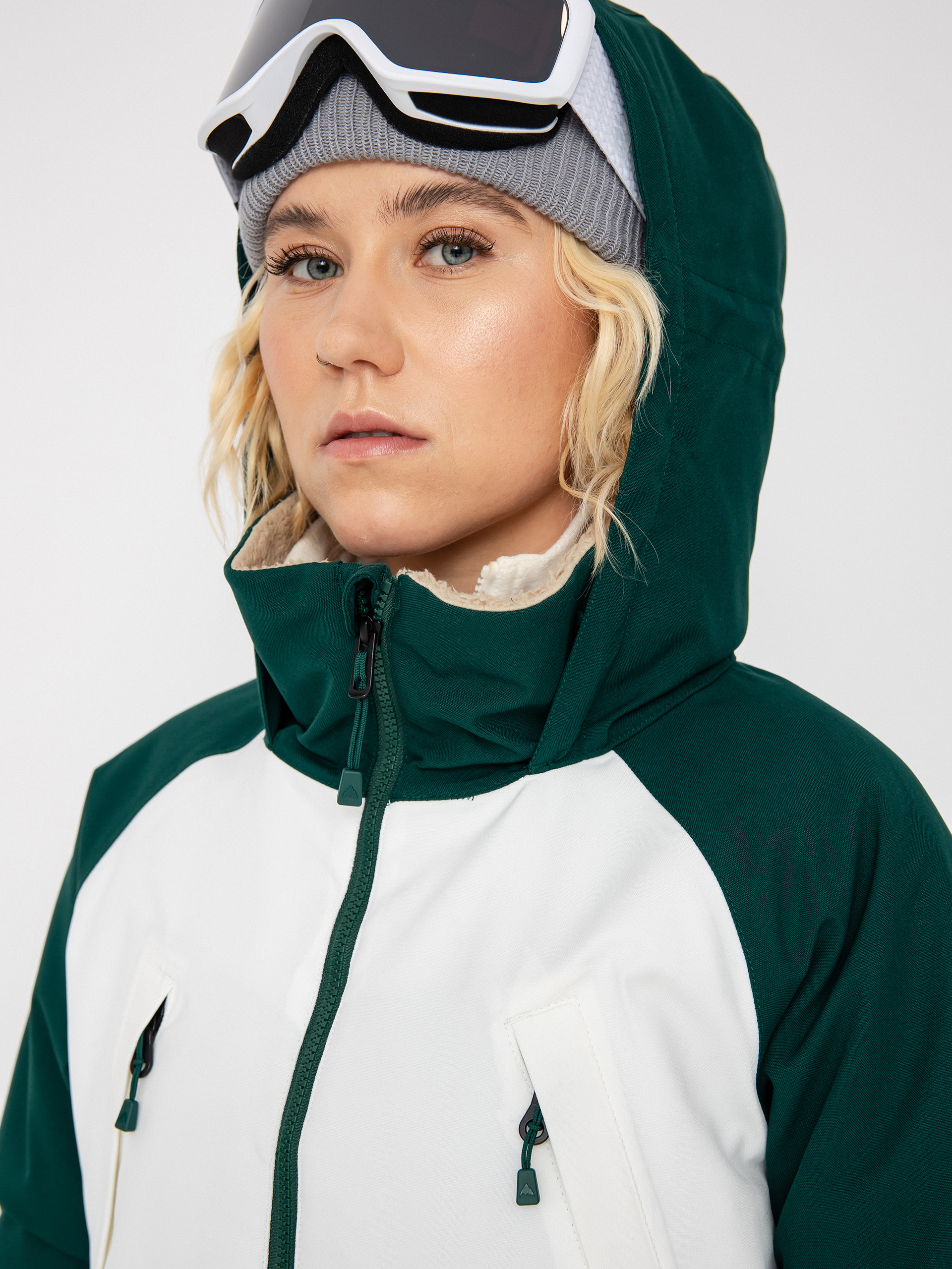 Dámská Snowboardová bunda Burton Prowess (botanical garden/stout white)