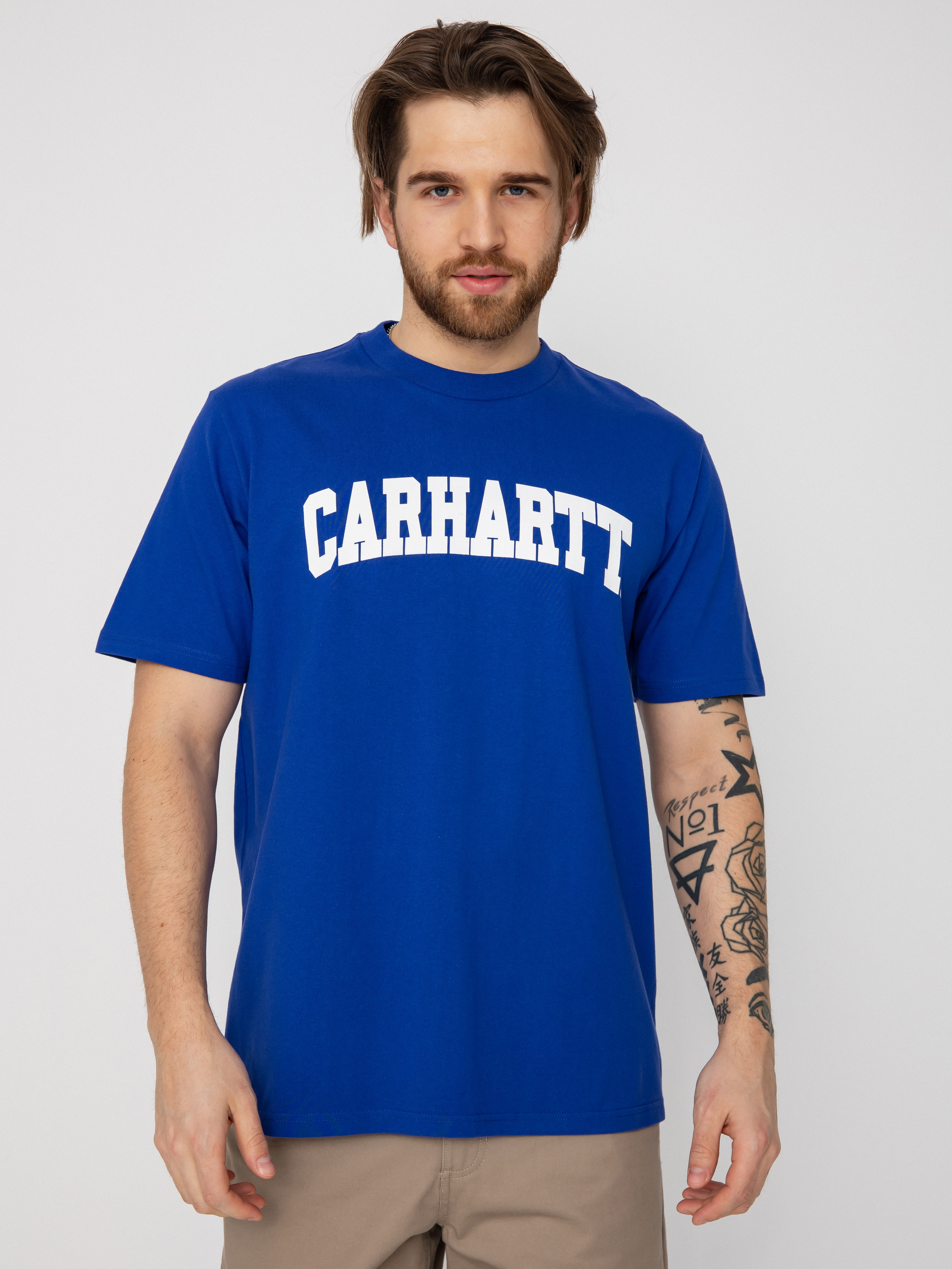 Tričko Carhartt WIP University (lazurite/white)