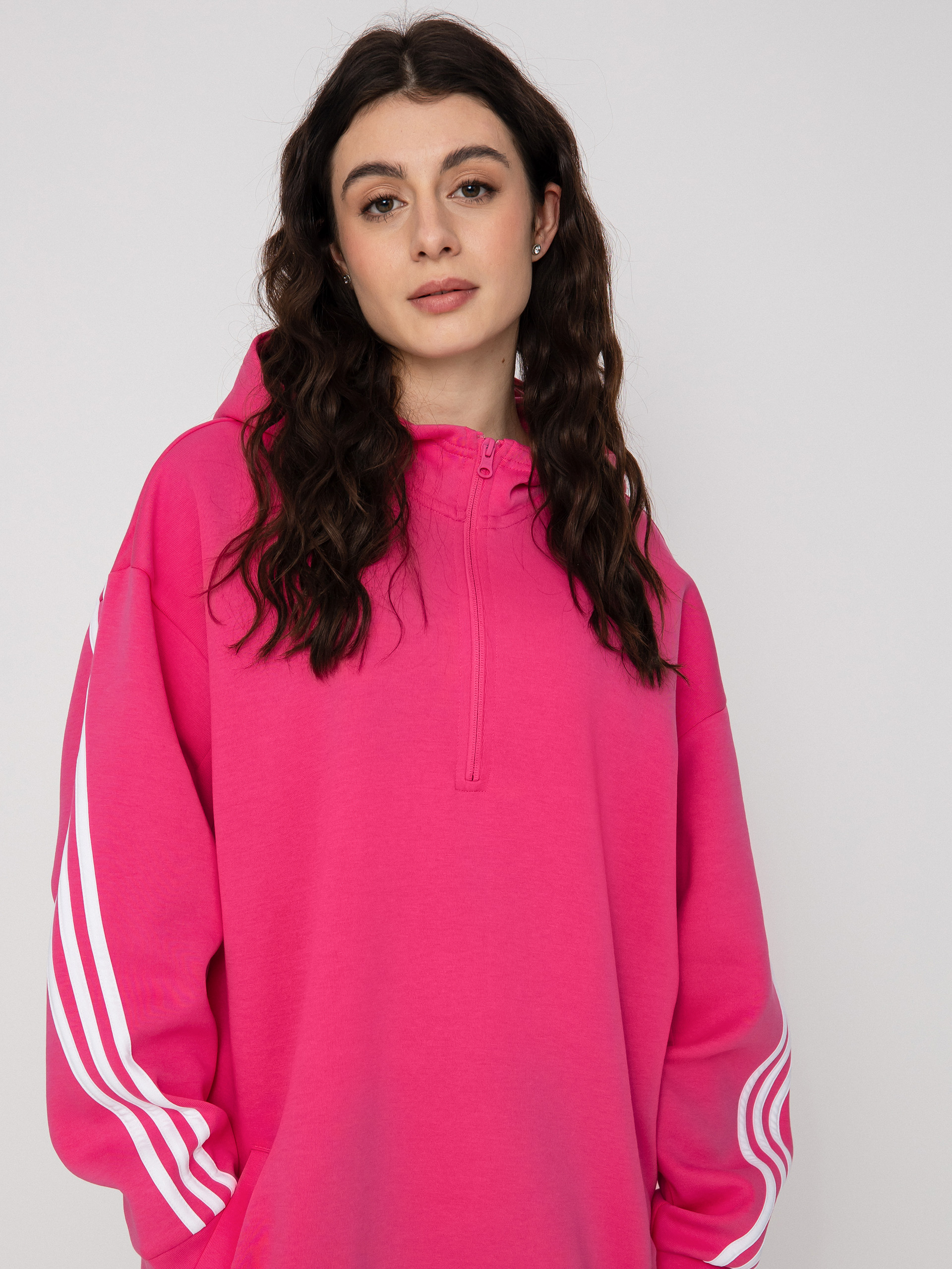 Mikina s kapucí adidas Originals Fi 3S Long HD Wmn (pulmag)