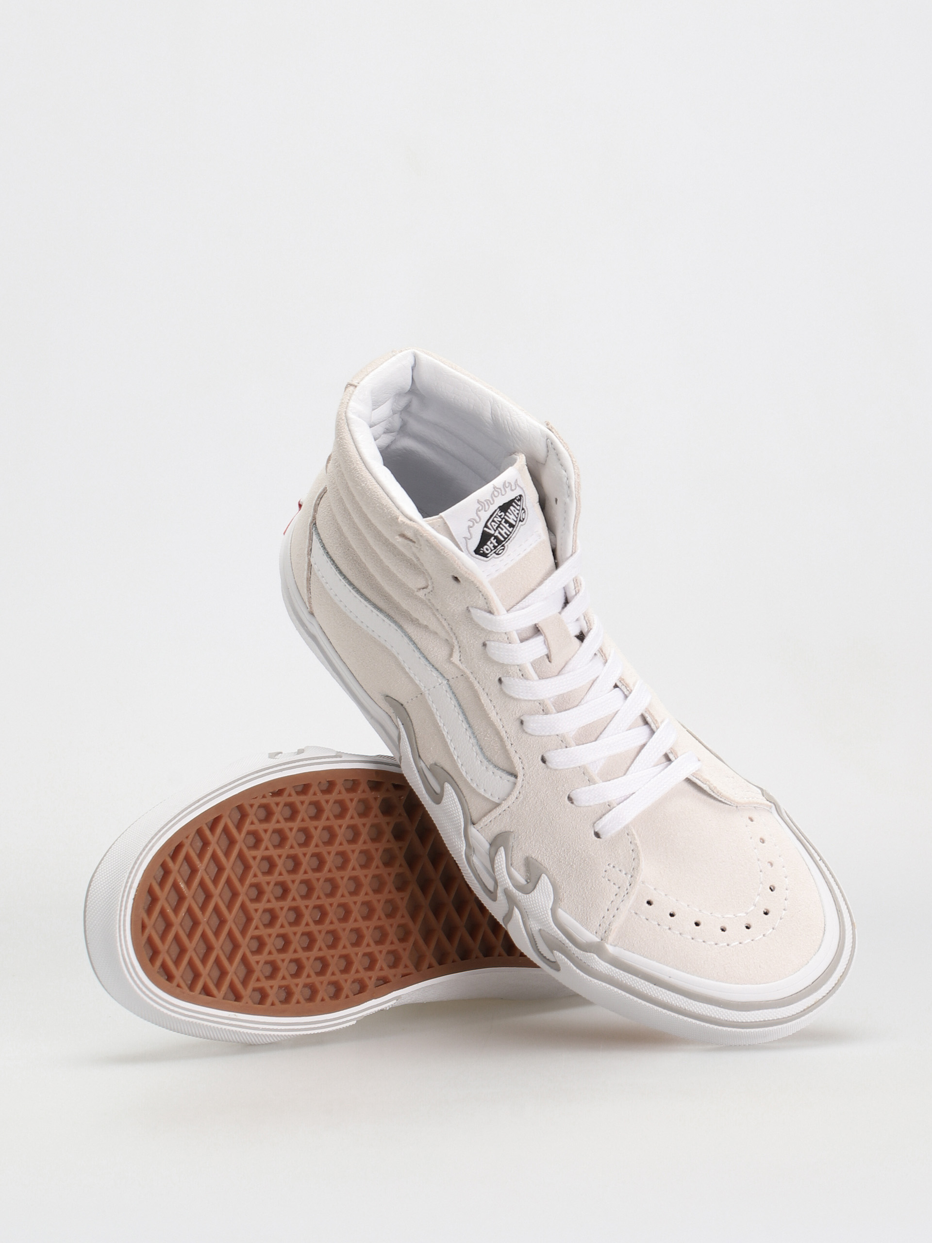 Boty Vans Sk8 Hi Flame (suede white/white)