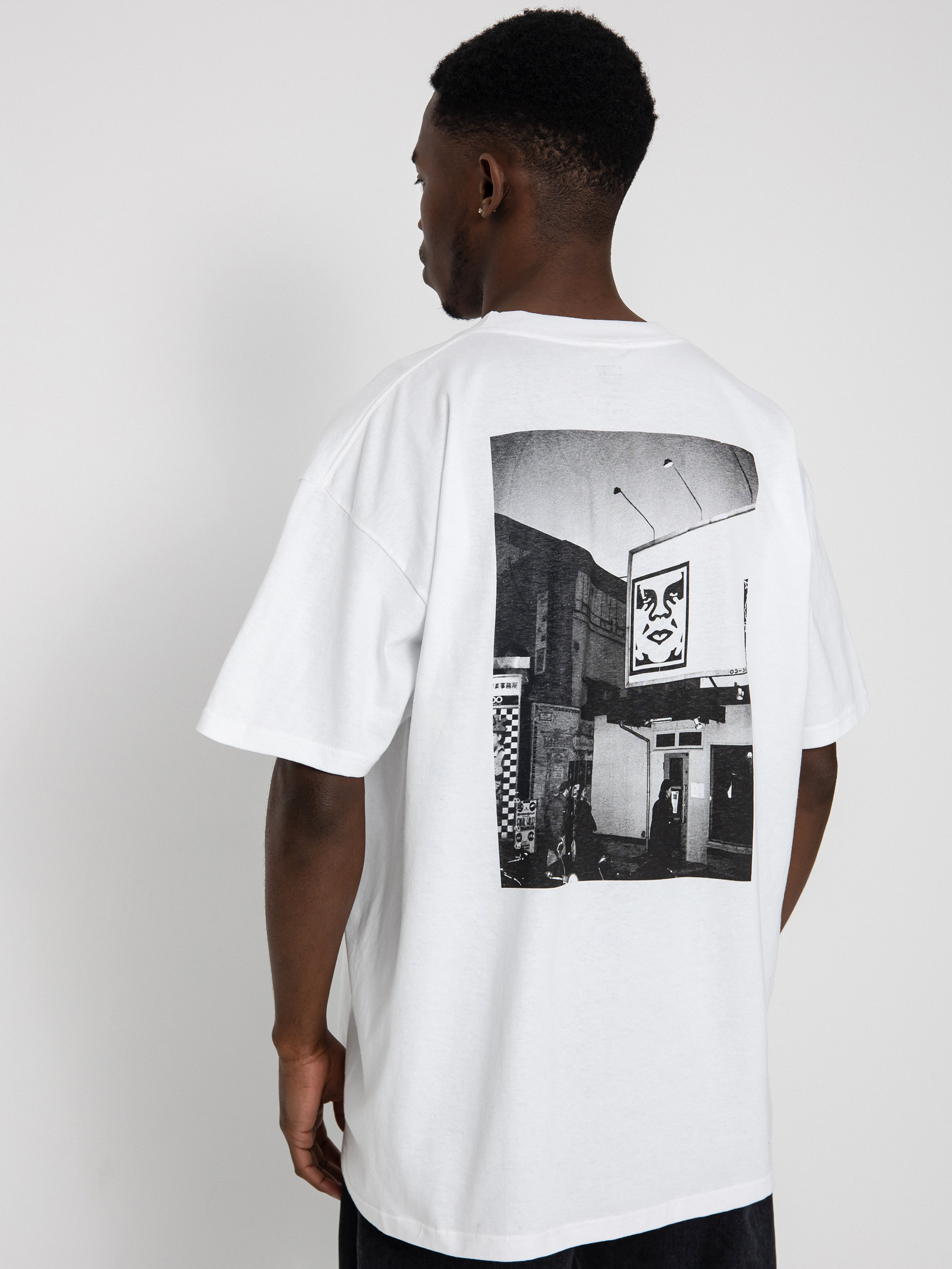 Tričko OBEY Hong Kong Photo (white)
