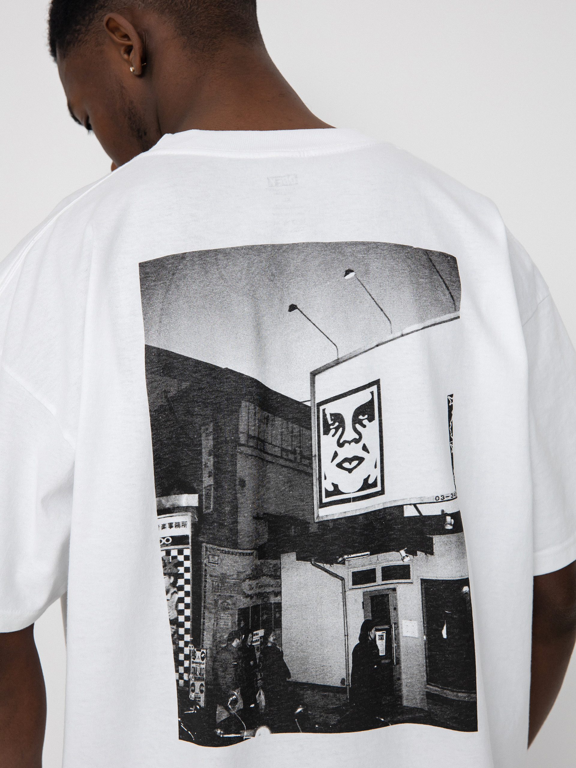 Tričko OBEY Hong Kong Photo (white)