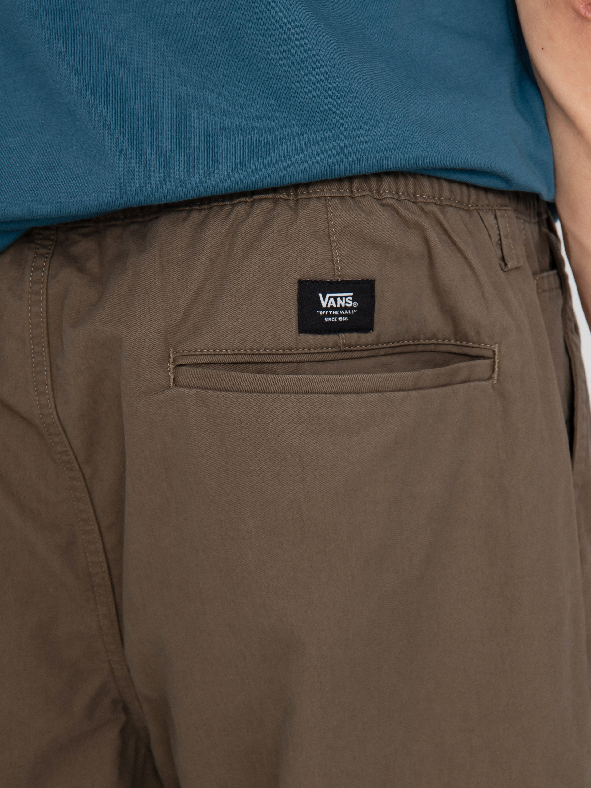 Kalhoty Vans Range Baggy Tapered Elastic Waist (canteen)