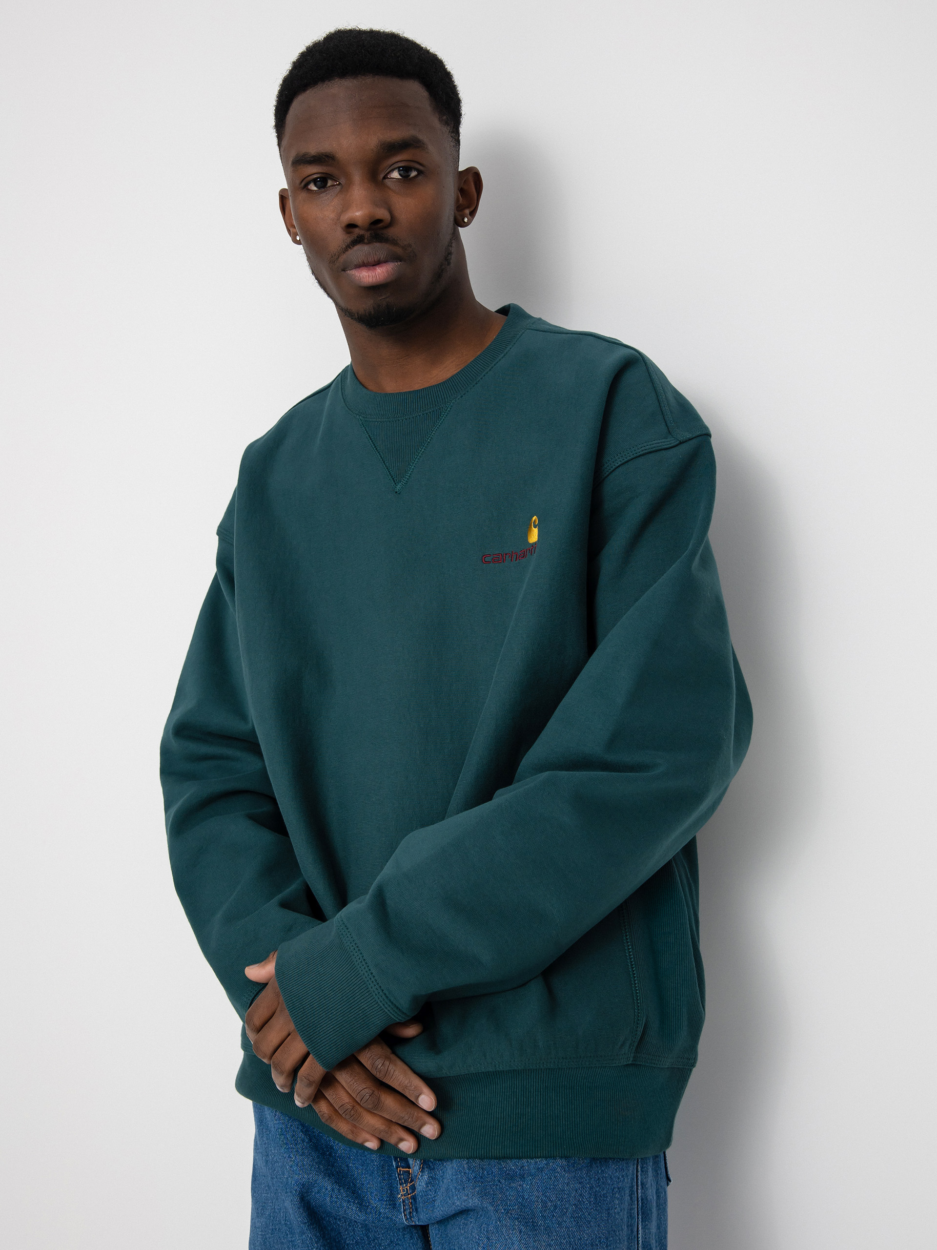 Mikina Carhartt WIP American Script (botanic)