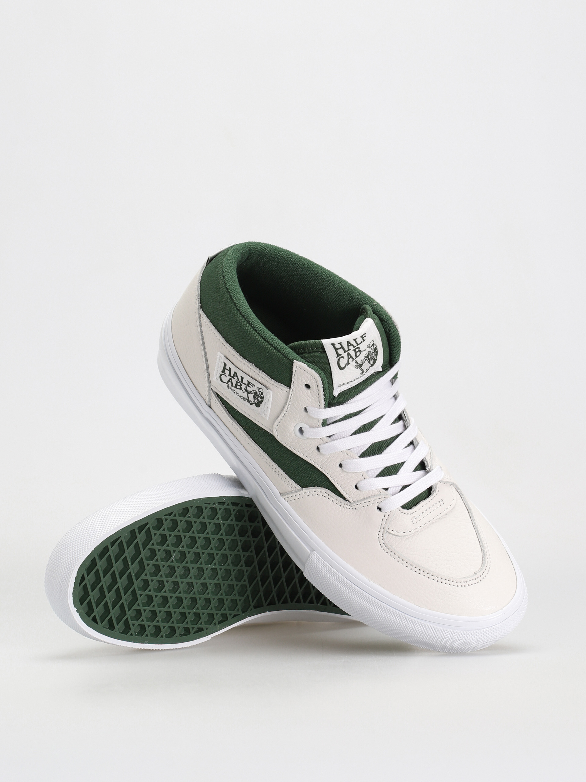 Boty Vans Skate Half Cab (white/green)