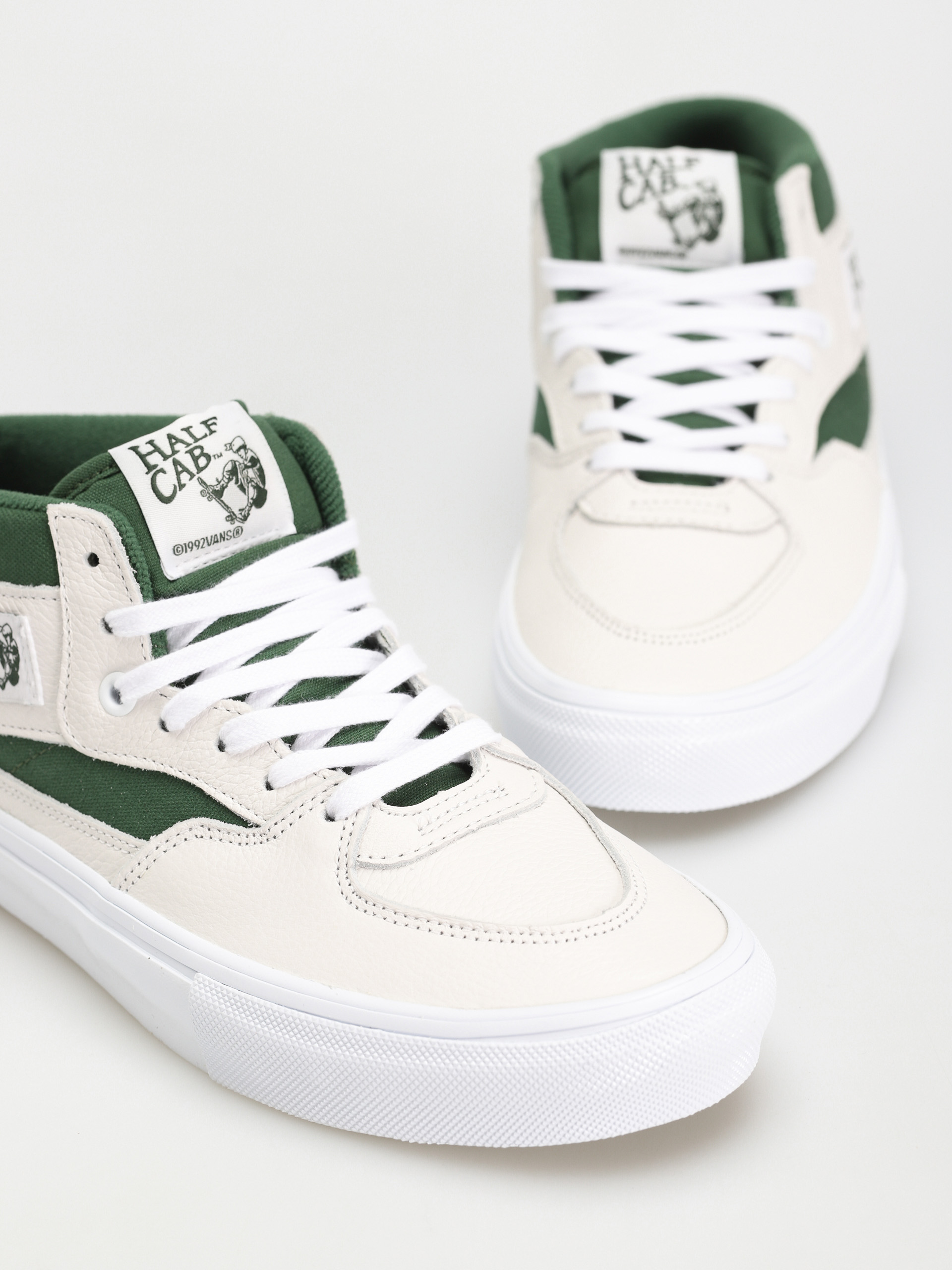 Boty Vans Skate Half Cab (white/green)