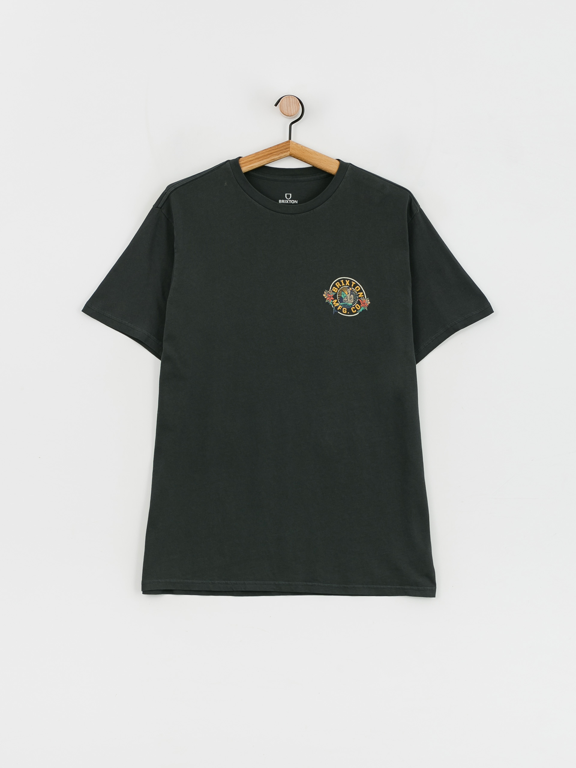 Tričko Brixton Geneva (black worn wash)