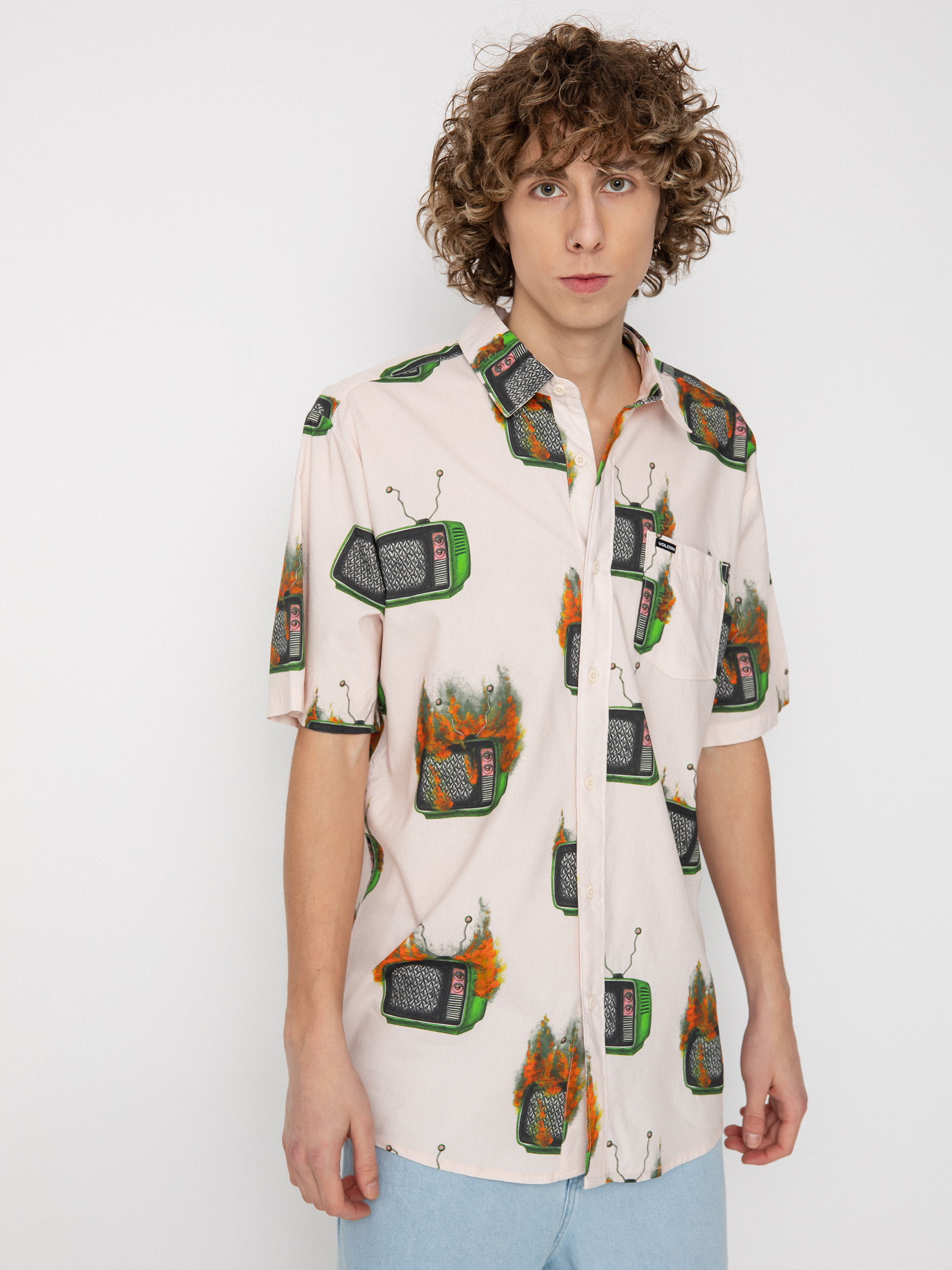 Košile Volcom Fa J Hager (whitecap grey)