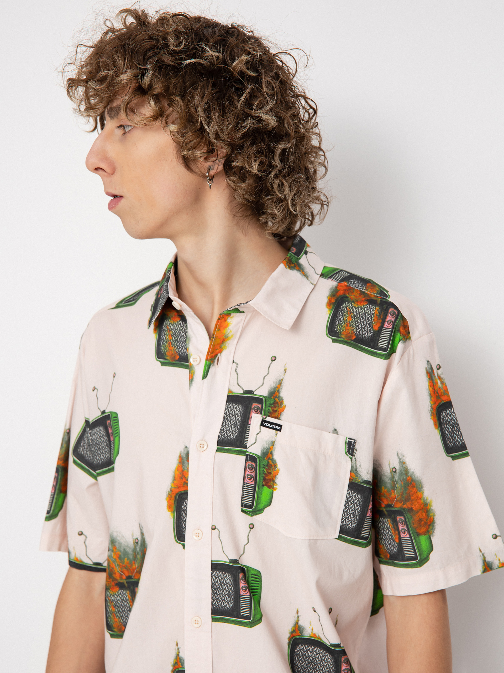 Košile Volcom Fa J Hager (whitecap grey)