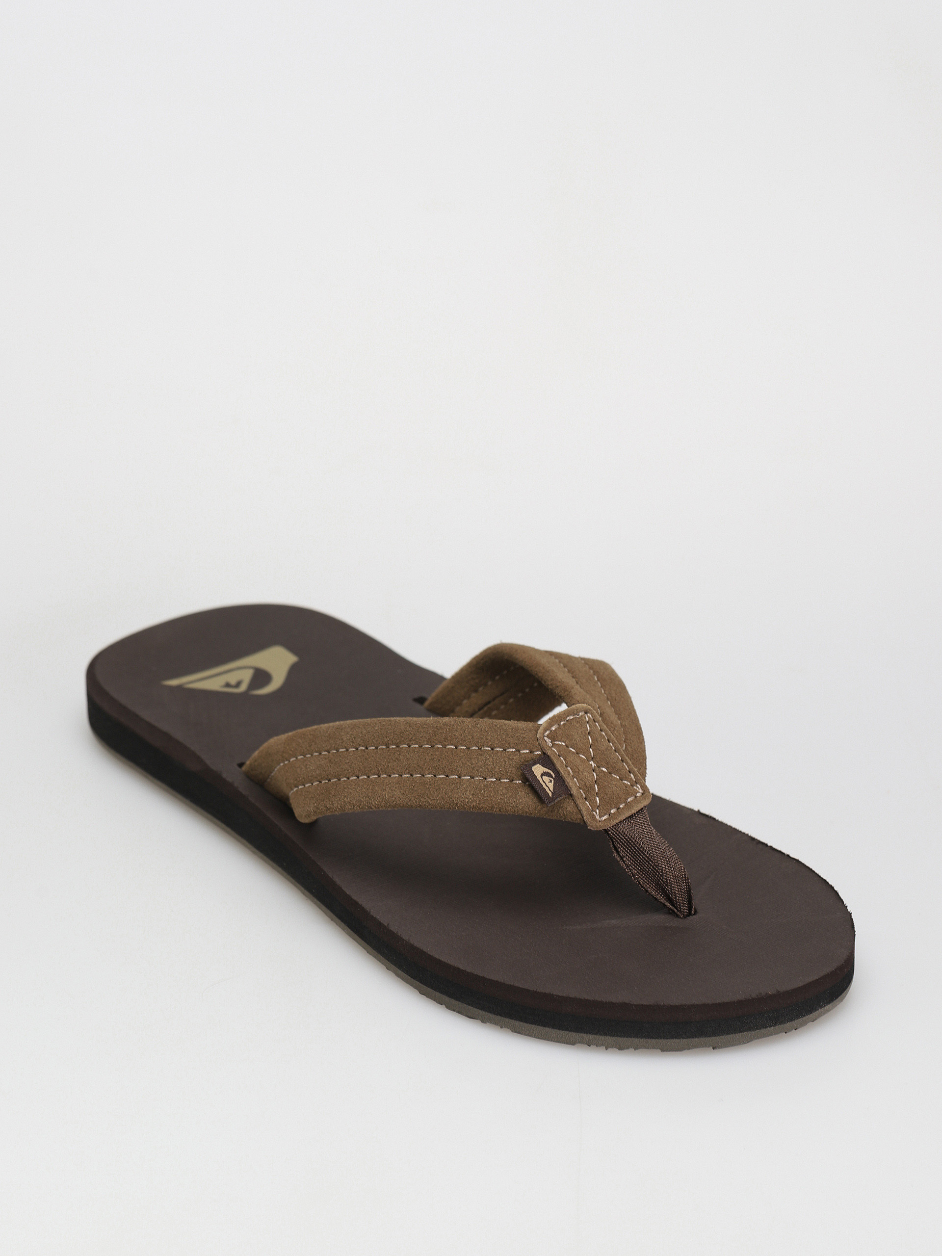 Plážovky Quiksilver Carver Suede Core (brown 1)
