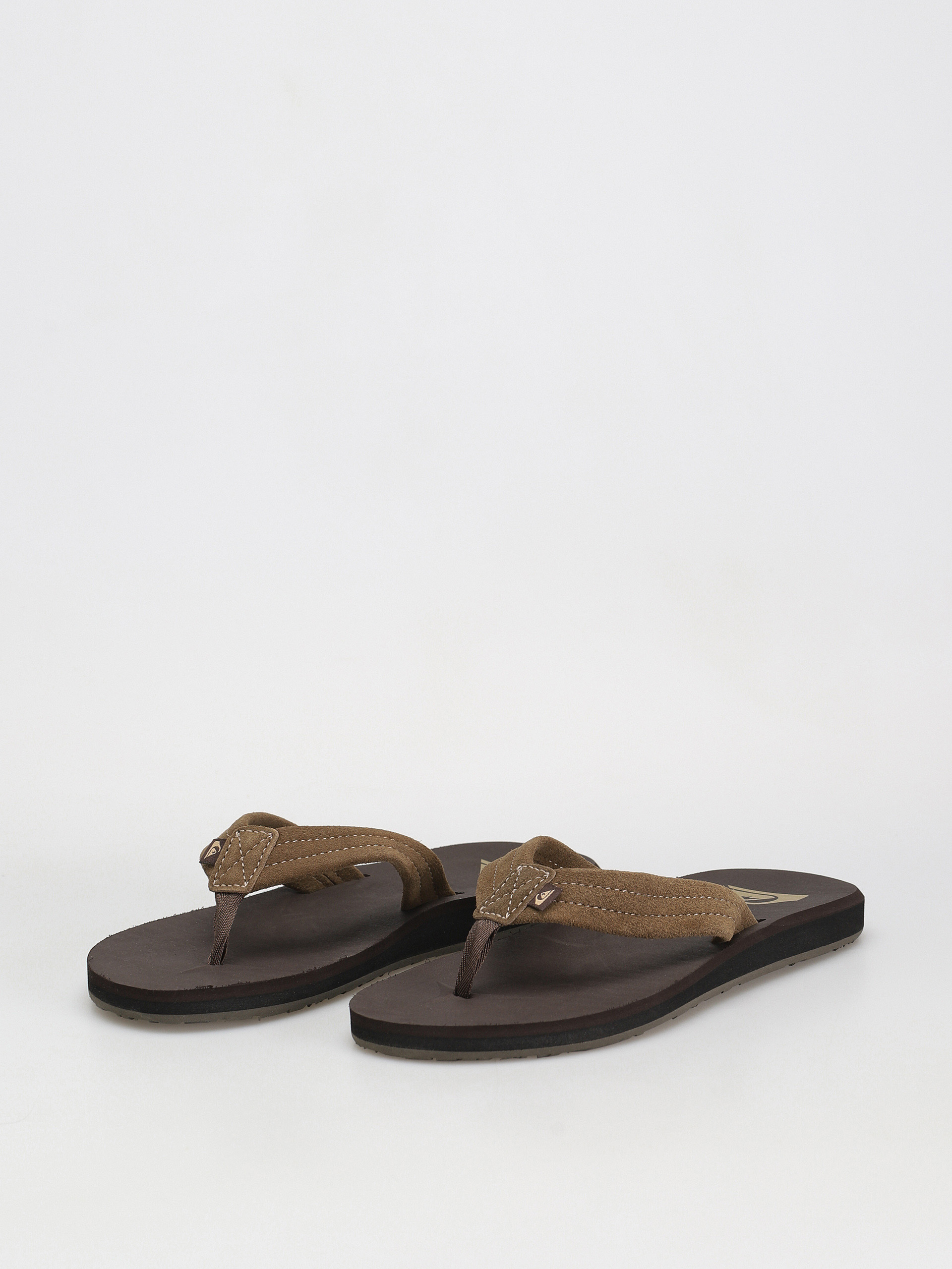 Plážovky Quiksilver Carver Suede Core (brown 1)