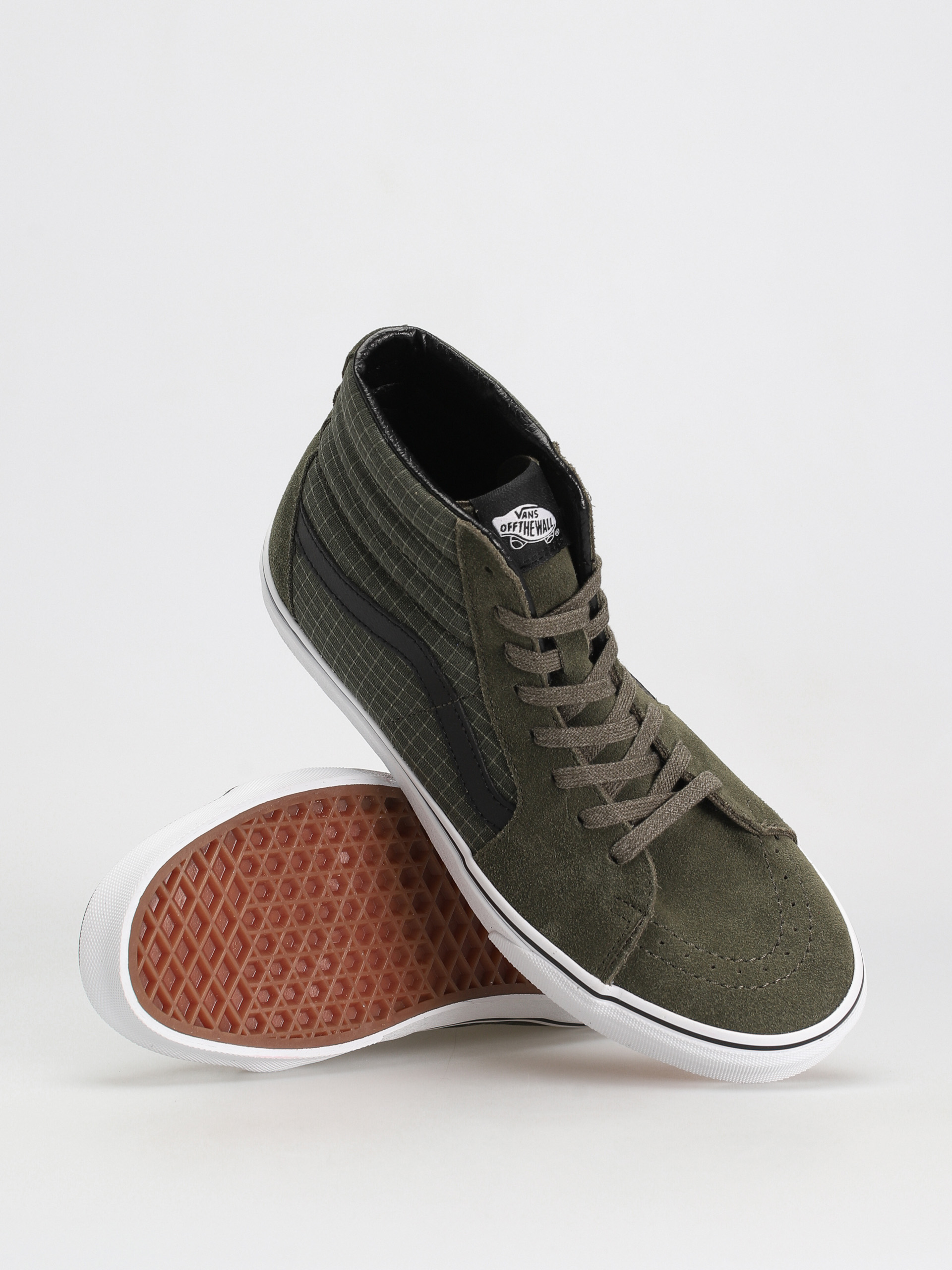 Boty Vans Sk8 Hi (ripstop canvas grape leaf/true white)