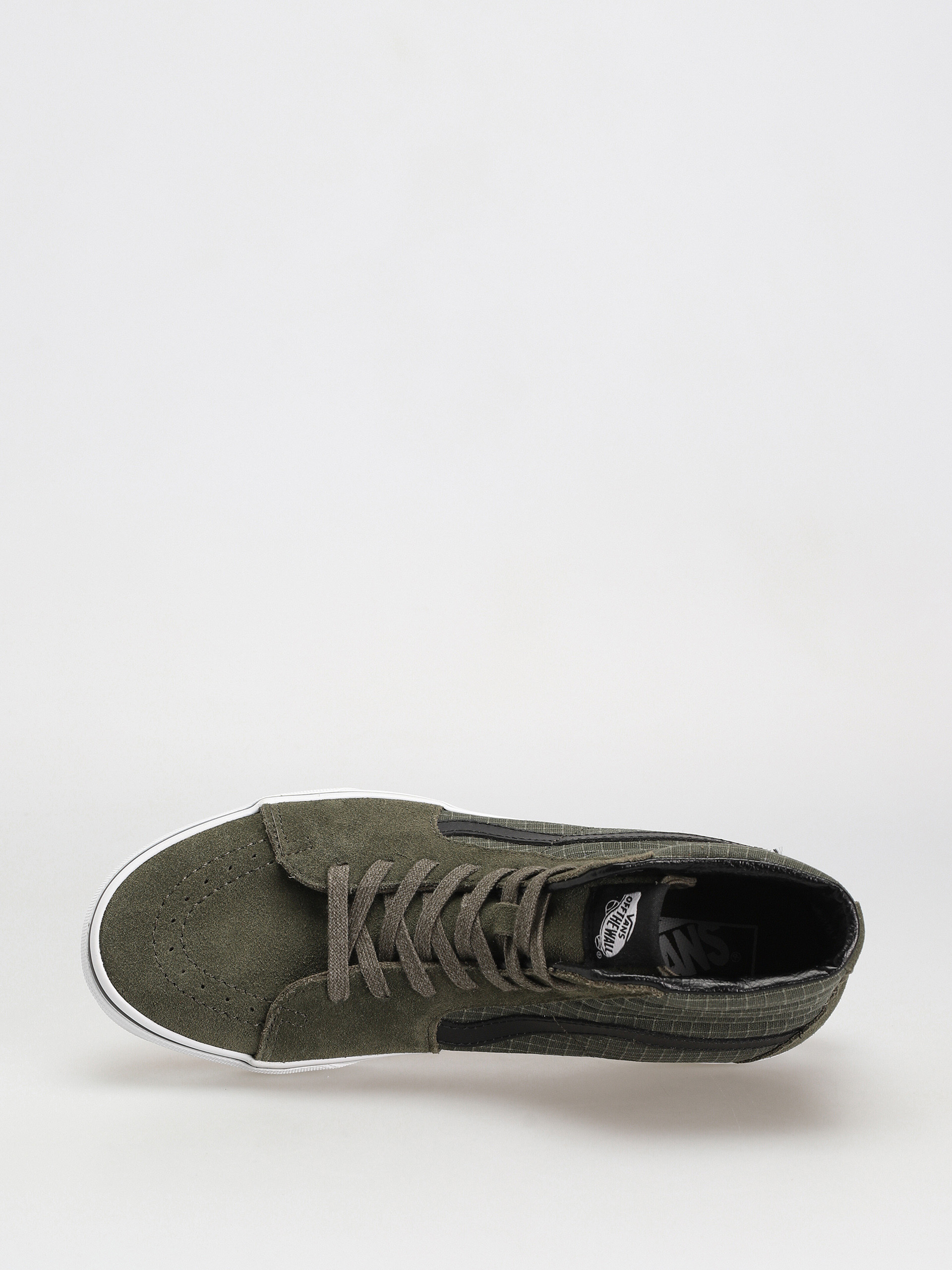 Boty Vans Sk8 Hi (ripstop canvas grape leaf/true white)