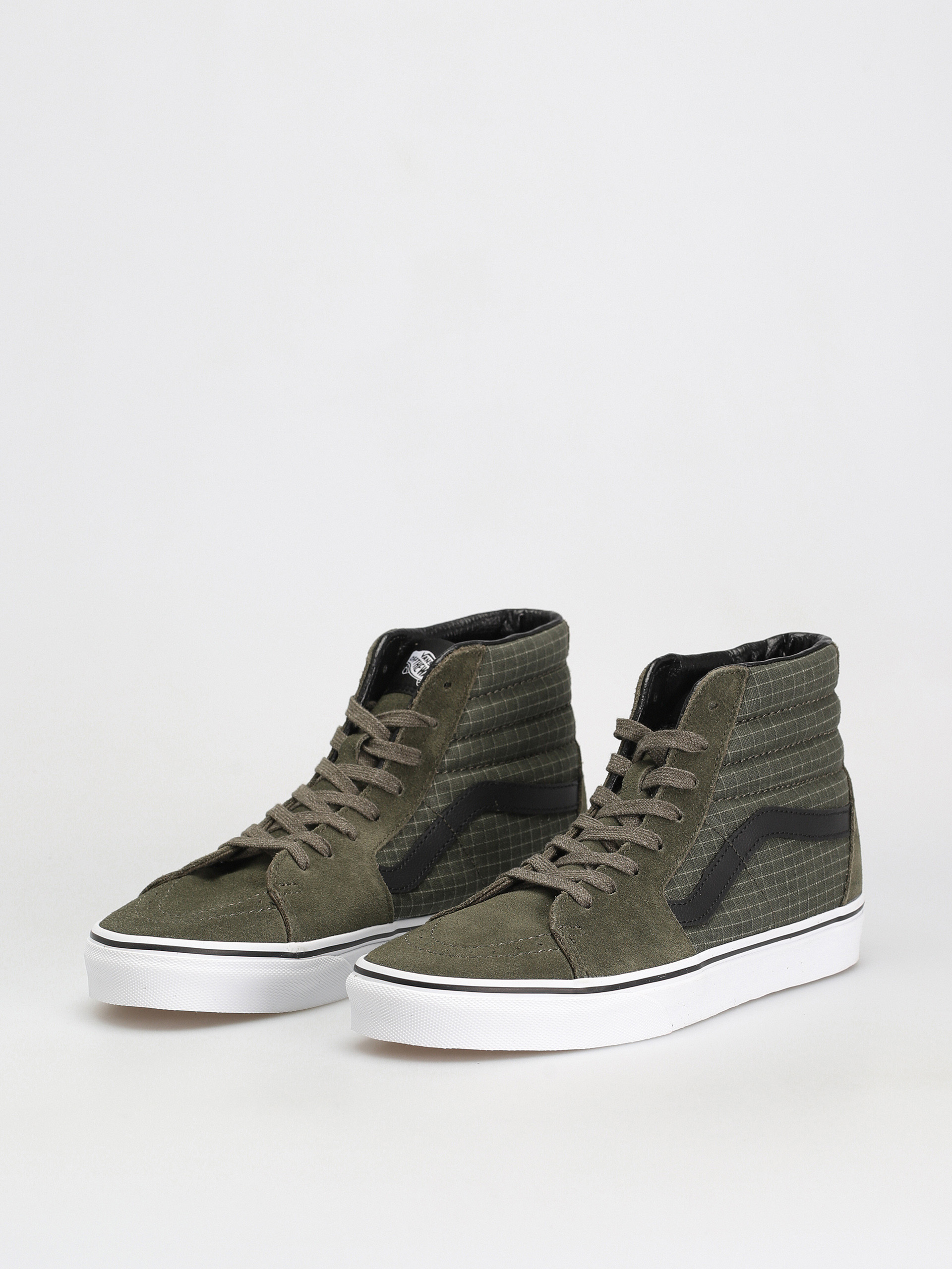 Boty Vans Sk8 Hi (ripstop canvas grape leaf/true white)