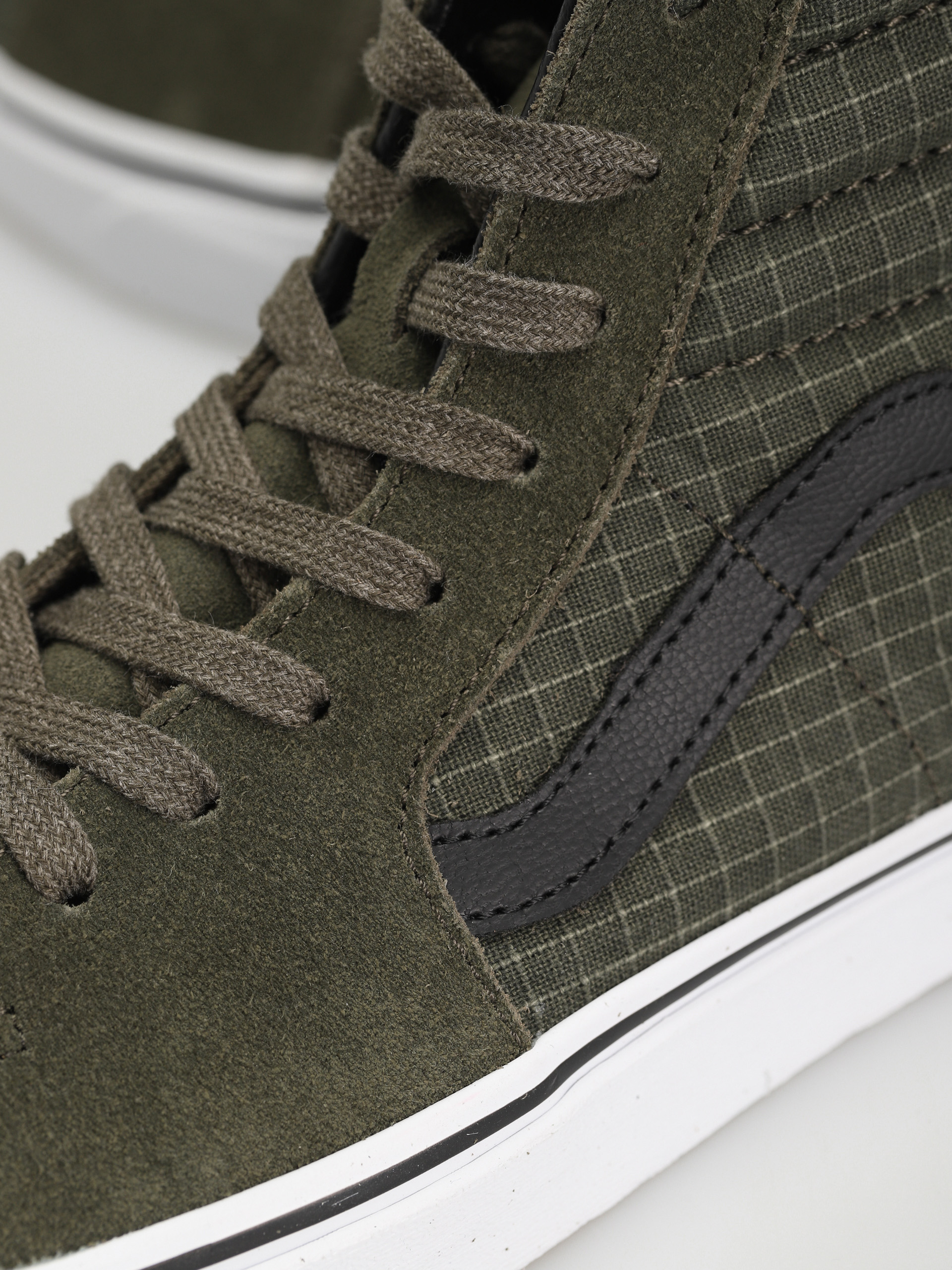 Boty Vans Sk8 Hi (ripstop canvas grape leaf/true white)