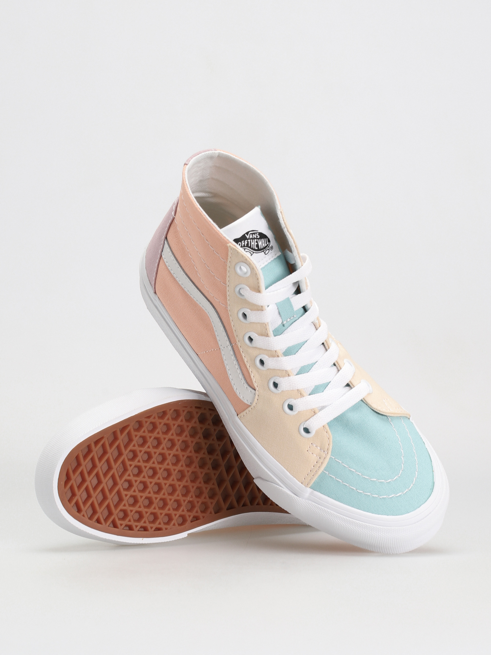 Boty Vans Sk8 Hi Tapered Wmn (pastel block multi/true white)