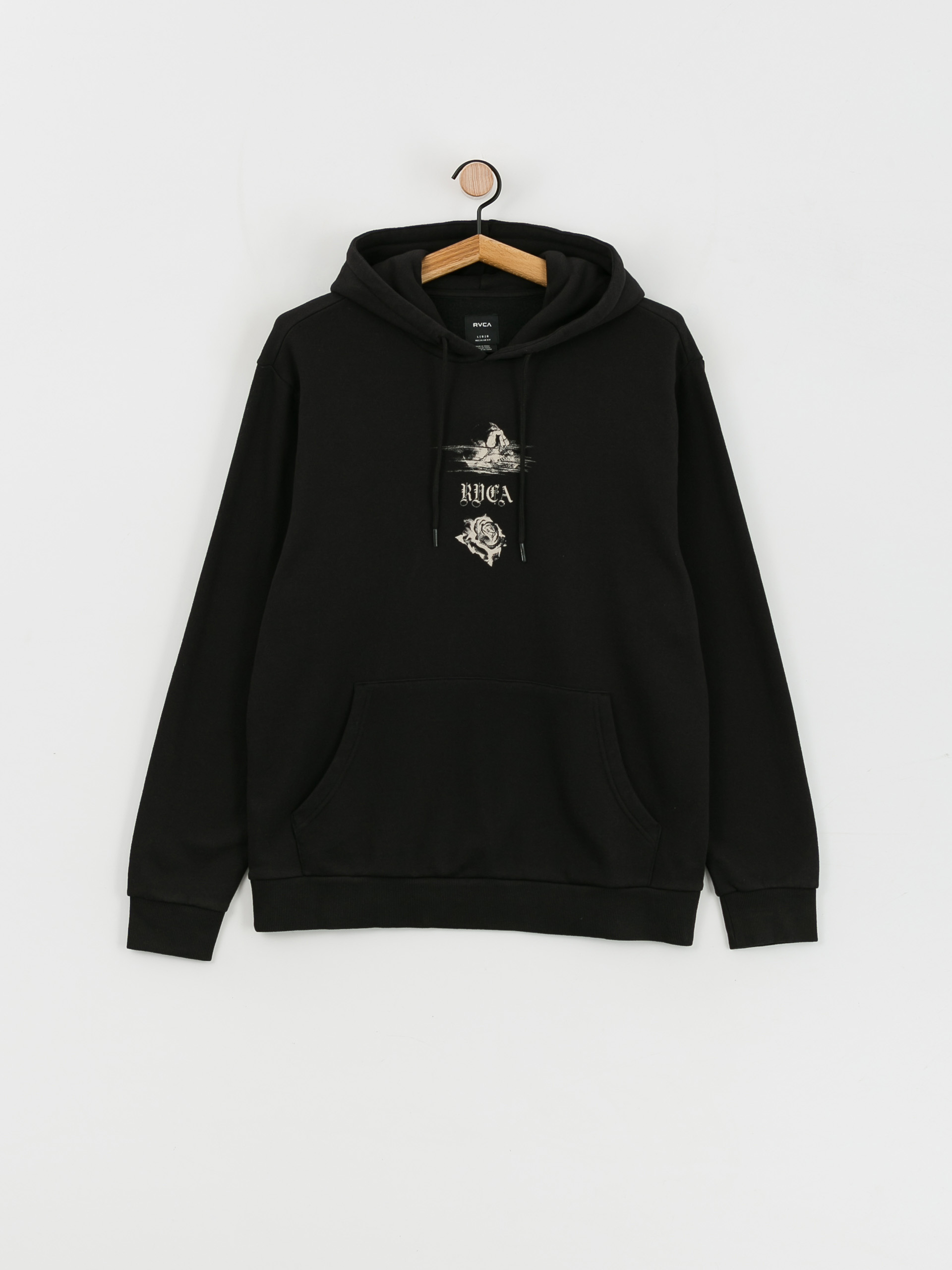 Mikina s kapucí RVCA Beach Tiger HD (black)