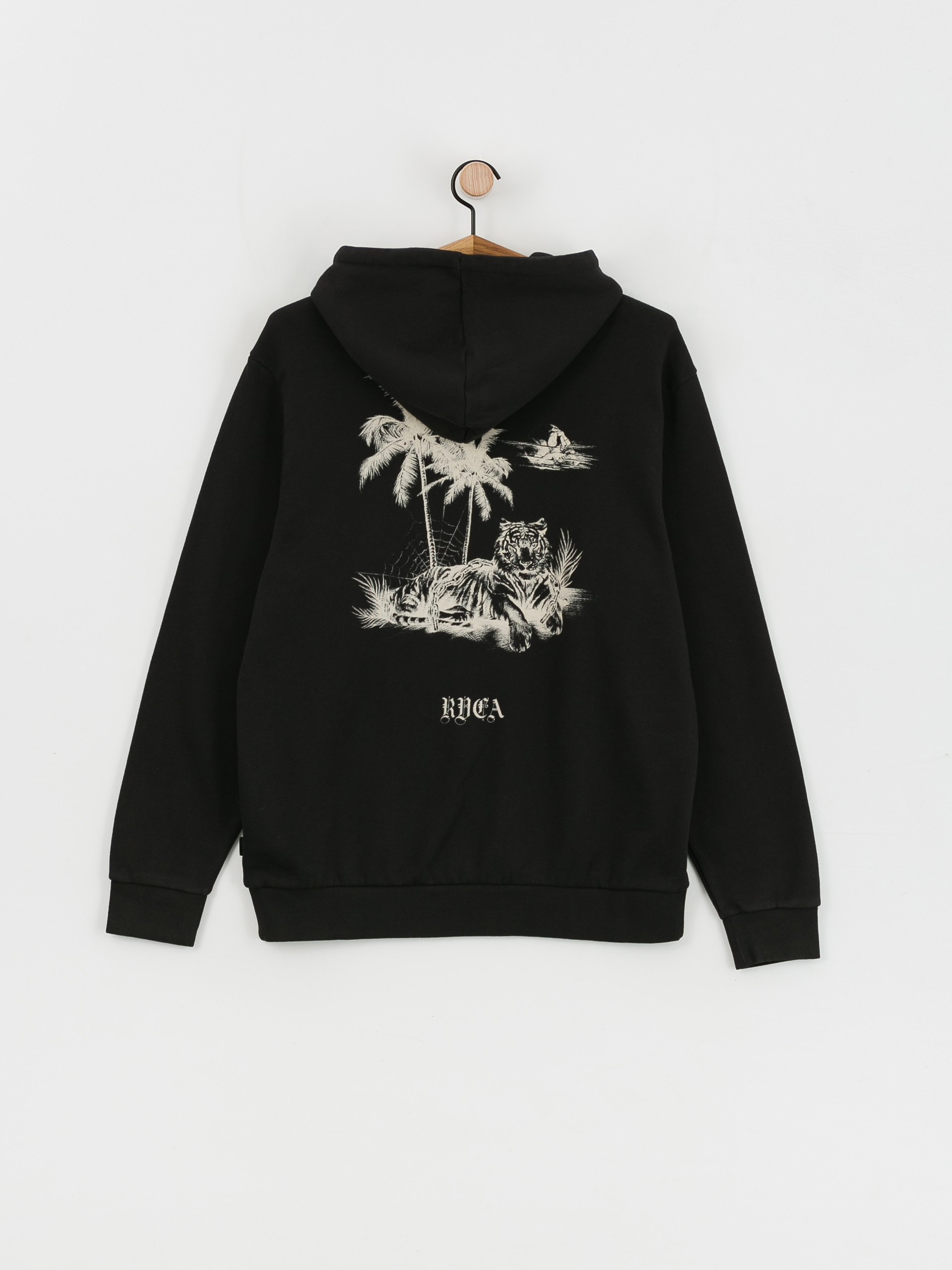 Mikina s kapucí RVCA Beach Tiger HD (black)