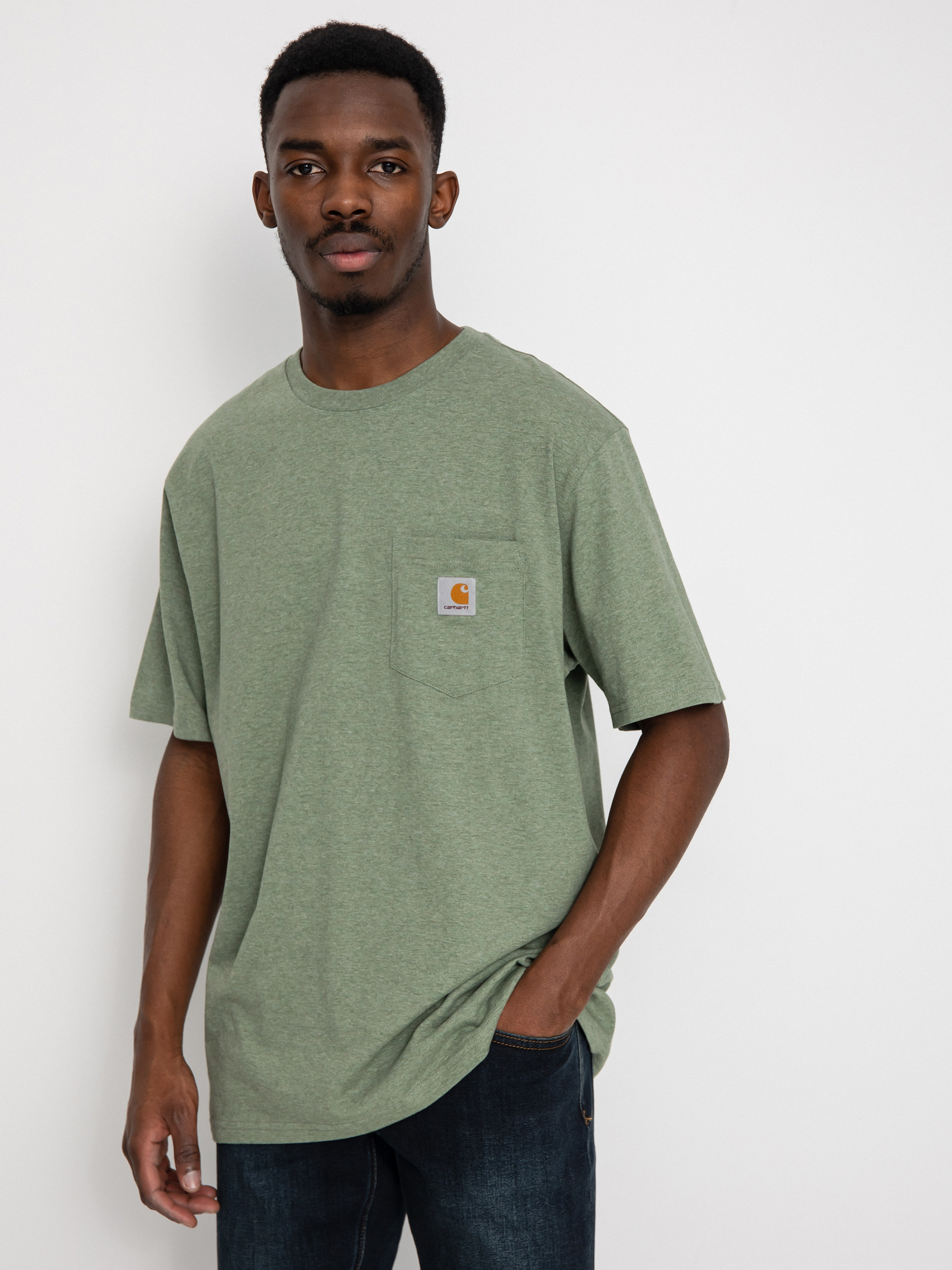 Tričko Carhartt WIP Pocket (yucca heather)