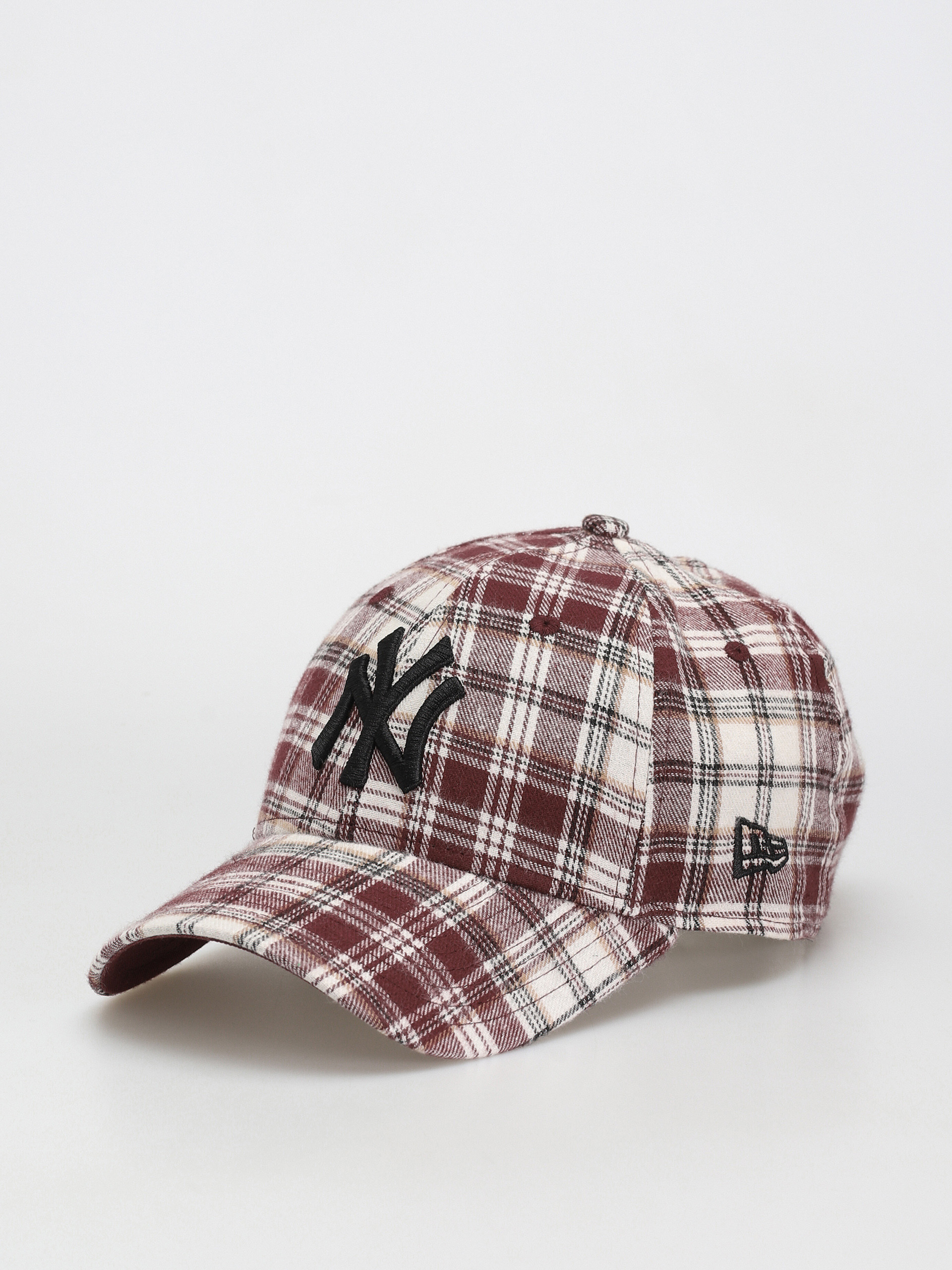 Kšiltovka  New Era Plaid Camo 9Forty New York Yankees (maroon)