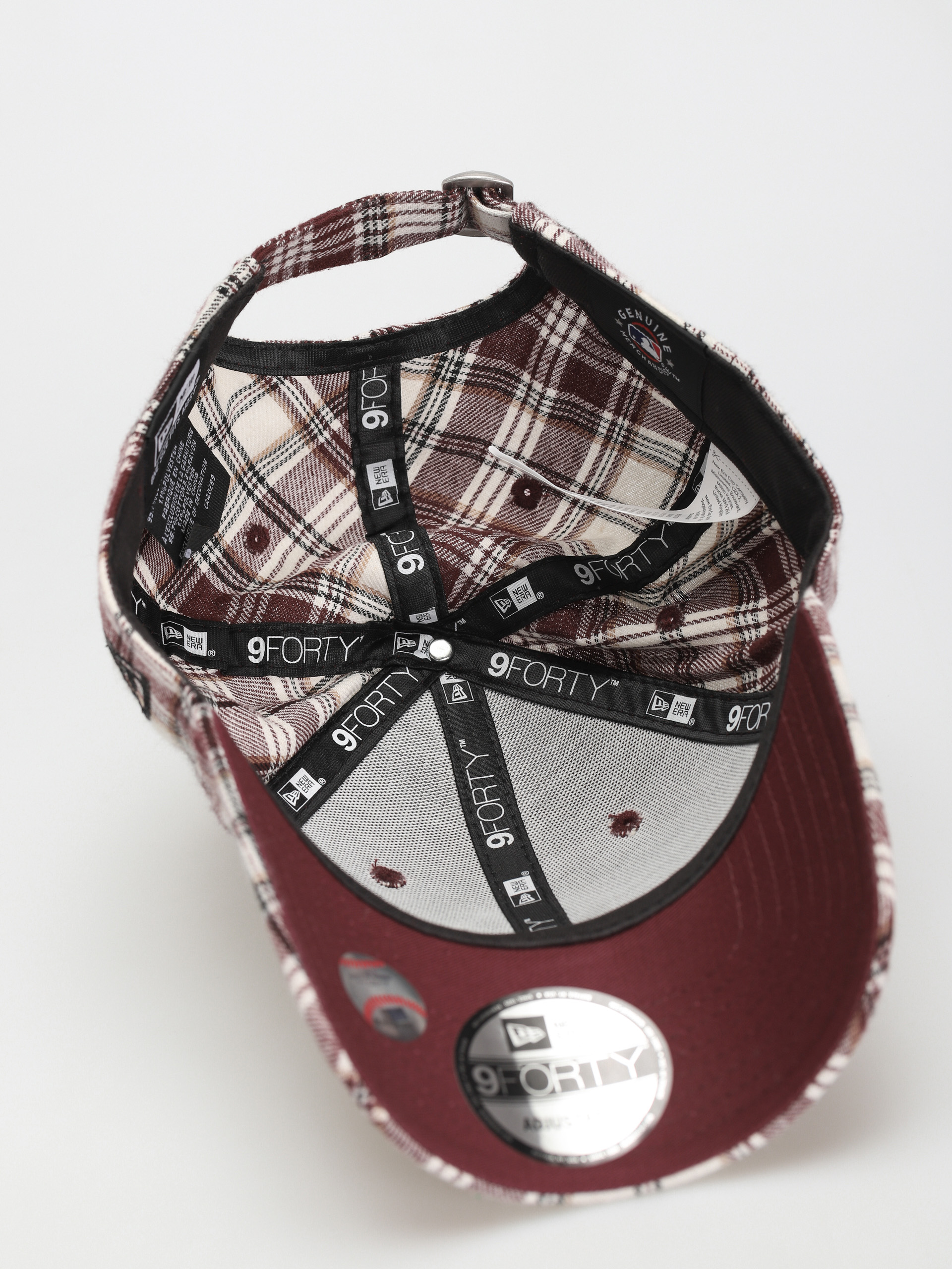 Kšiltovka  New Era Plaid Camo 9Forty New York Yankees (maroon)