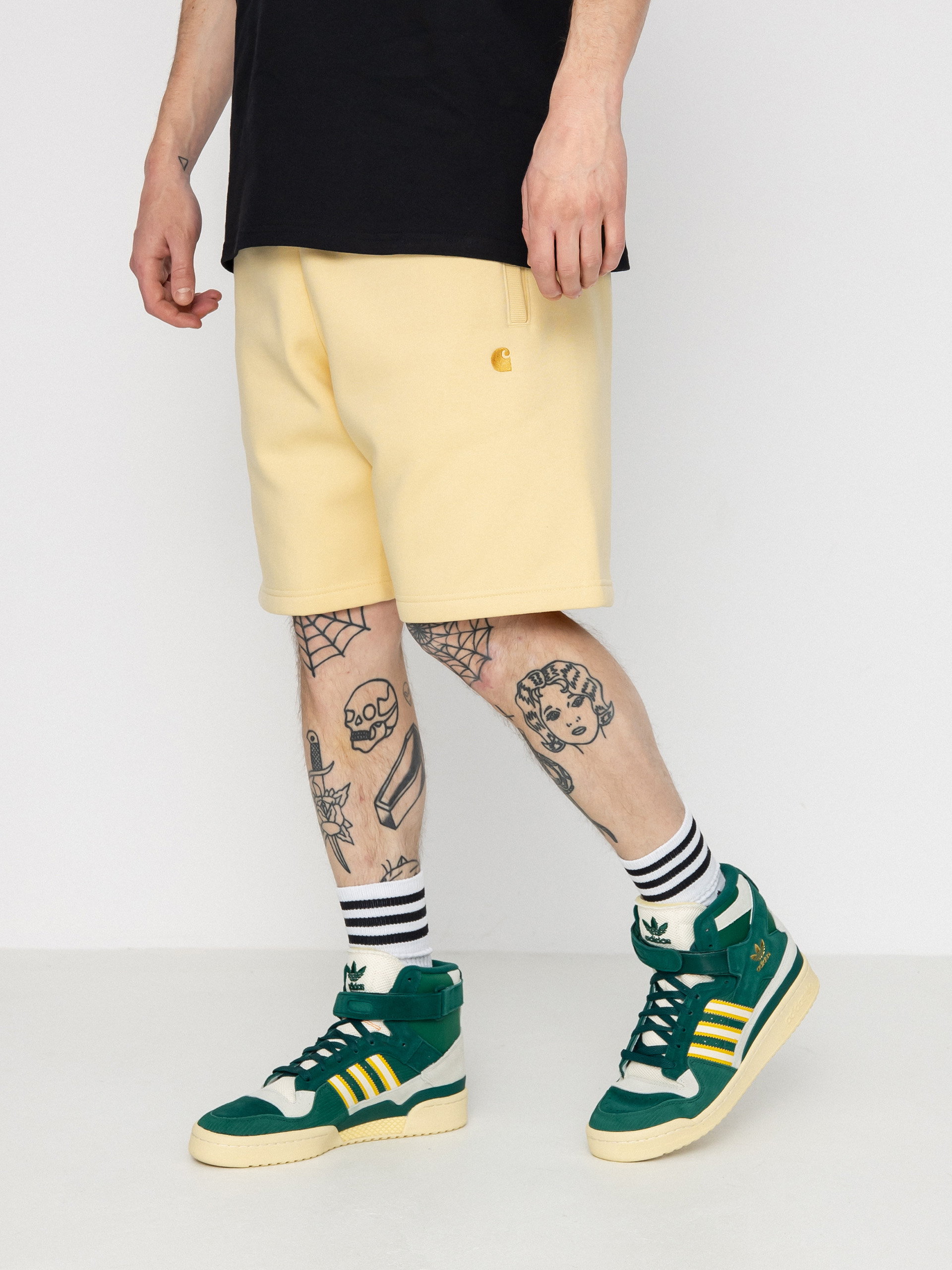 Kraťasy Carhartt WIP Chase (citron/gold)