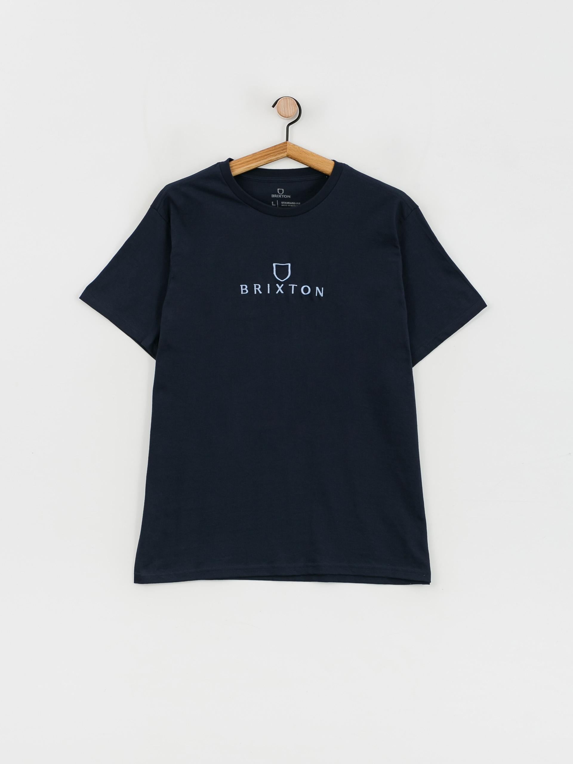 Tričko Brixton Alpha Thread (washed navy/pacific blue)