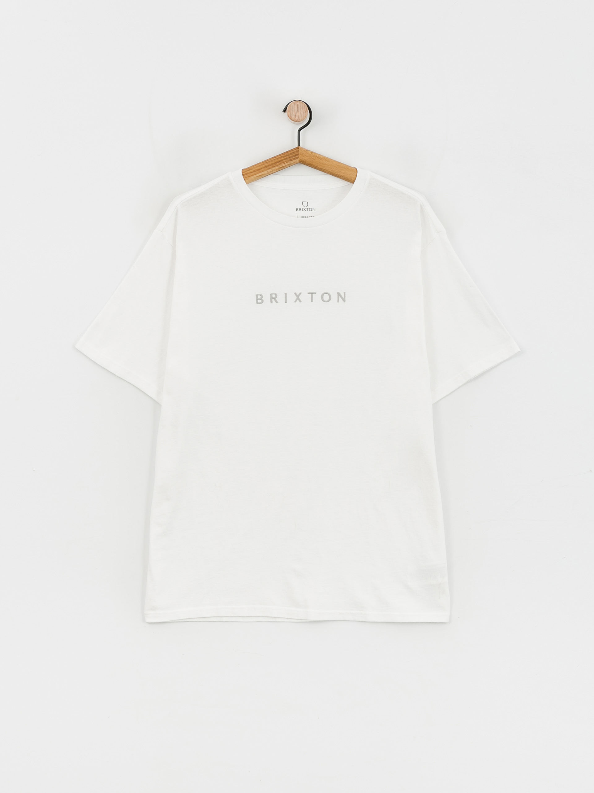 Tričko Brixton Alpha Line Relaxed (white garment dye)