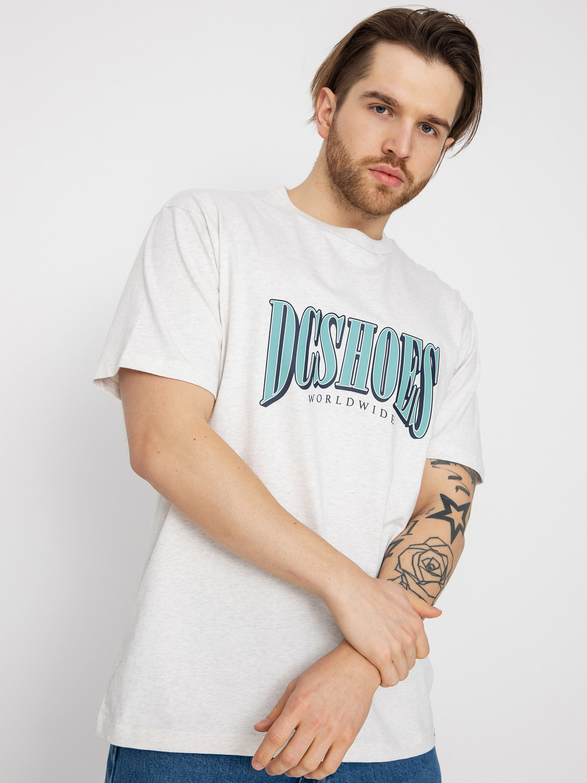 Tričko DC Tall Stack (snow heather)