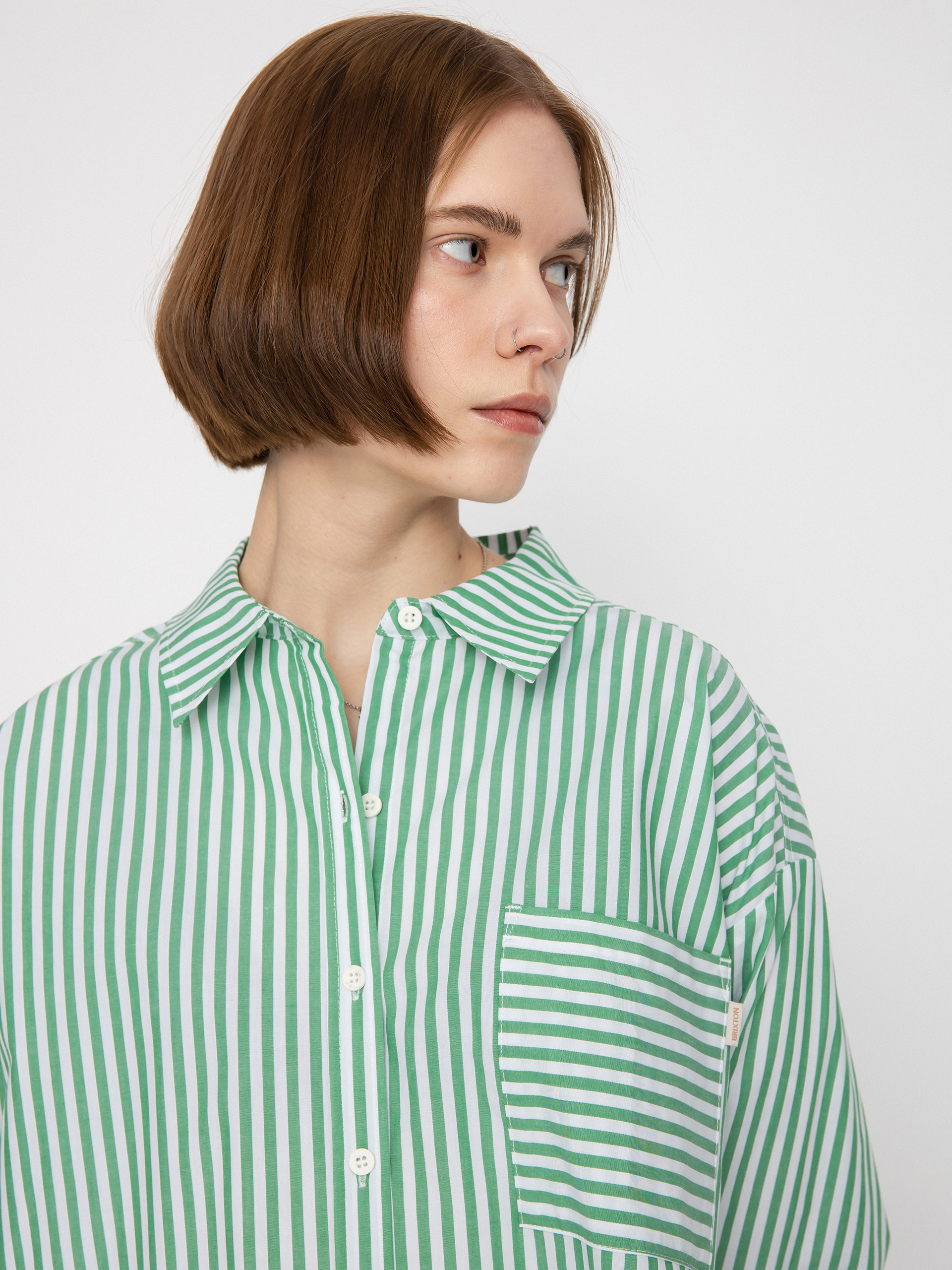 Košile Brixton Sidney Oversized Ls Wmn (leprechaun)