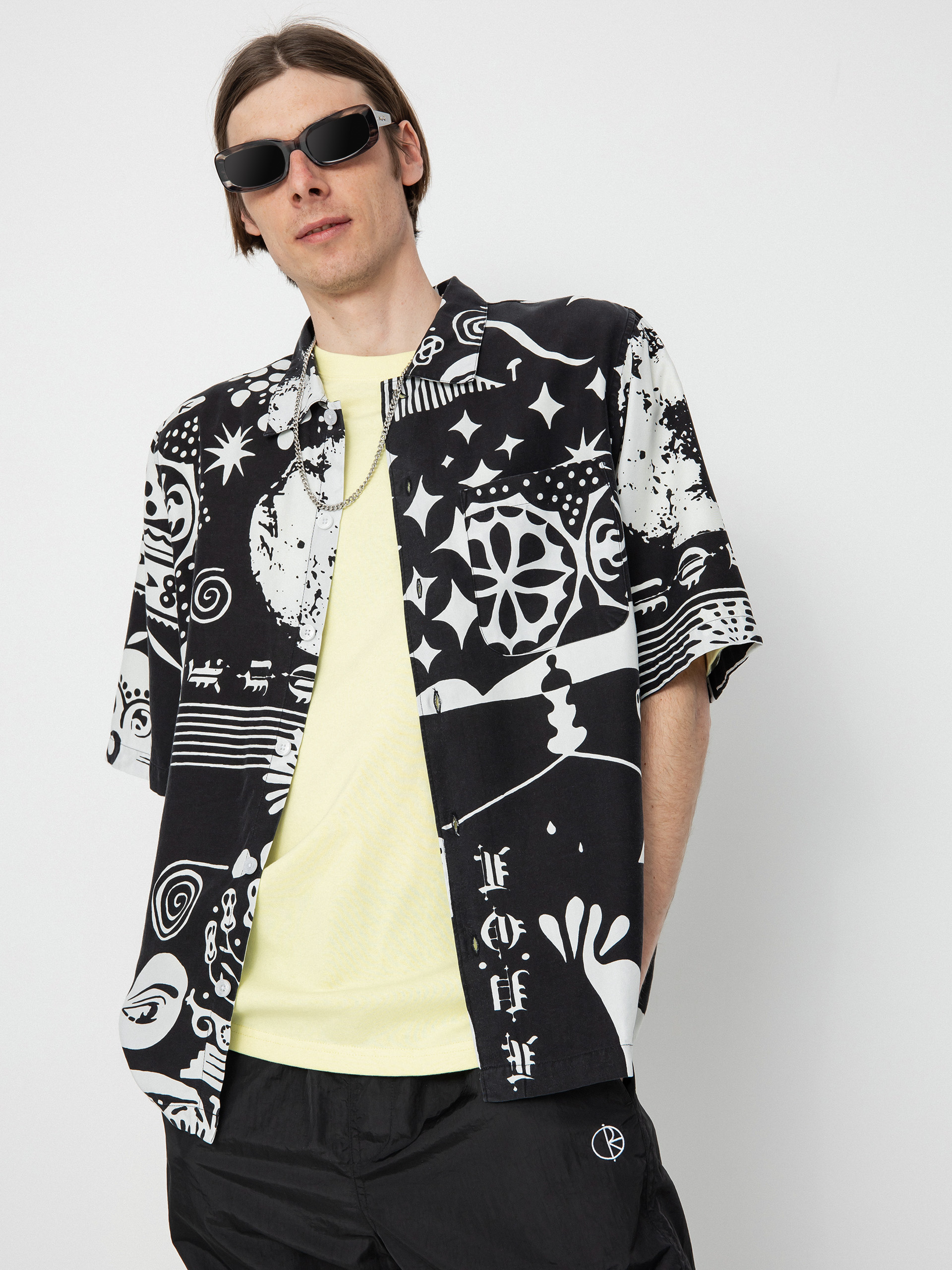 Košile Polar Skate Spiral (black/white)