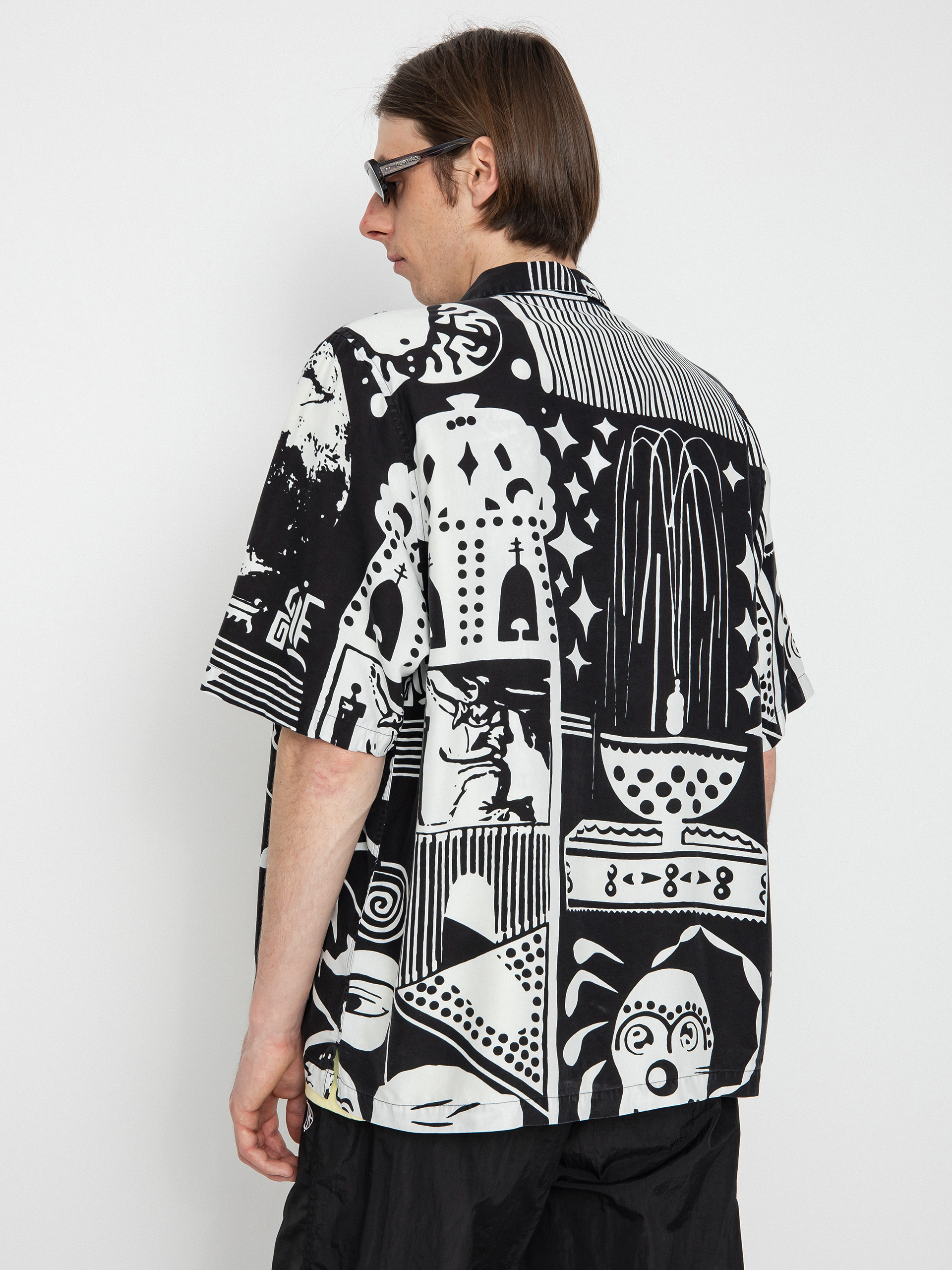 Košile Polar Skate Spiral (black/white)