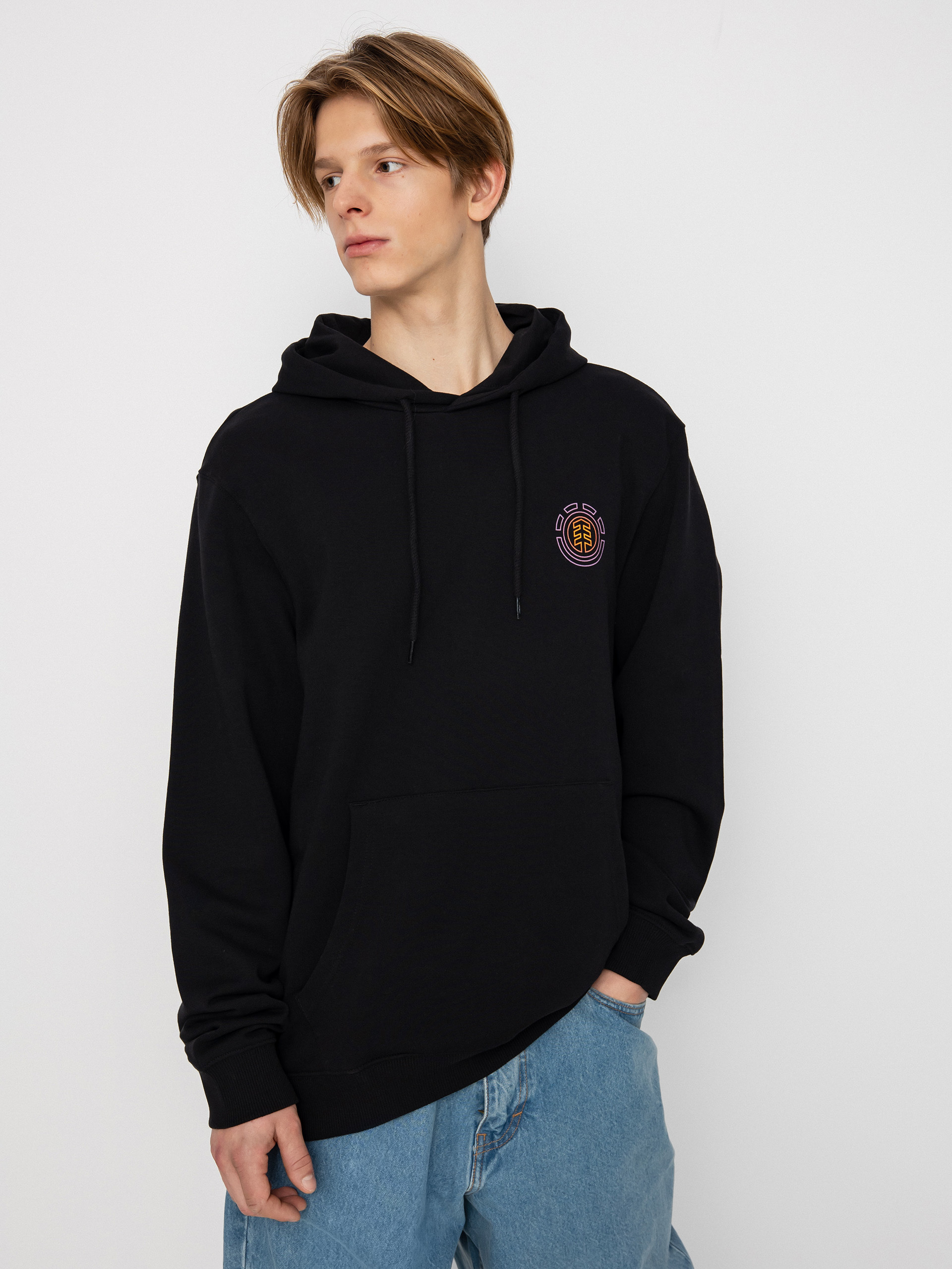 Mikina s kapucí Element Hollis HD (flint black)