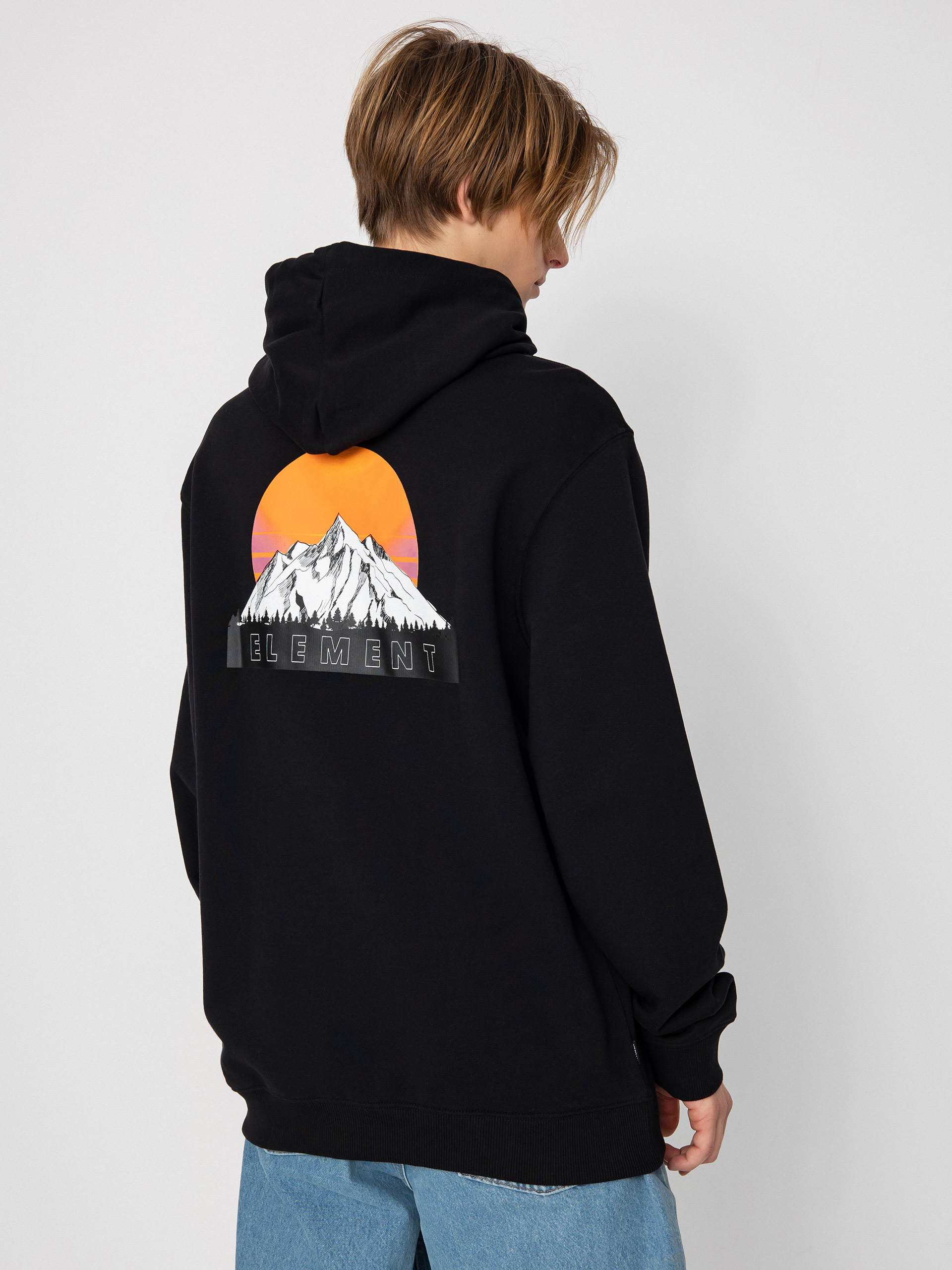 Mikina s kapucí Element Hollis HD (flint black)